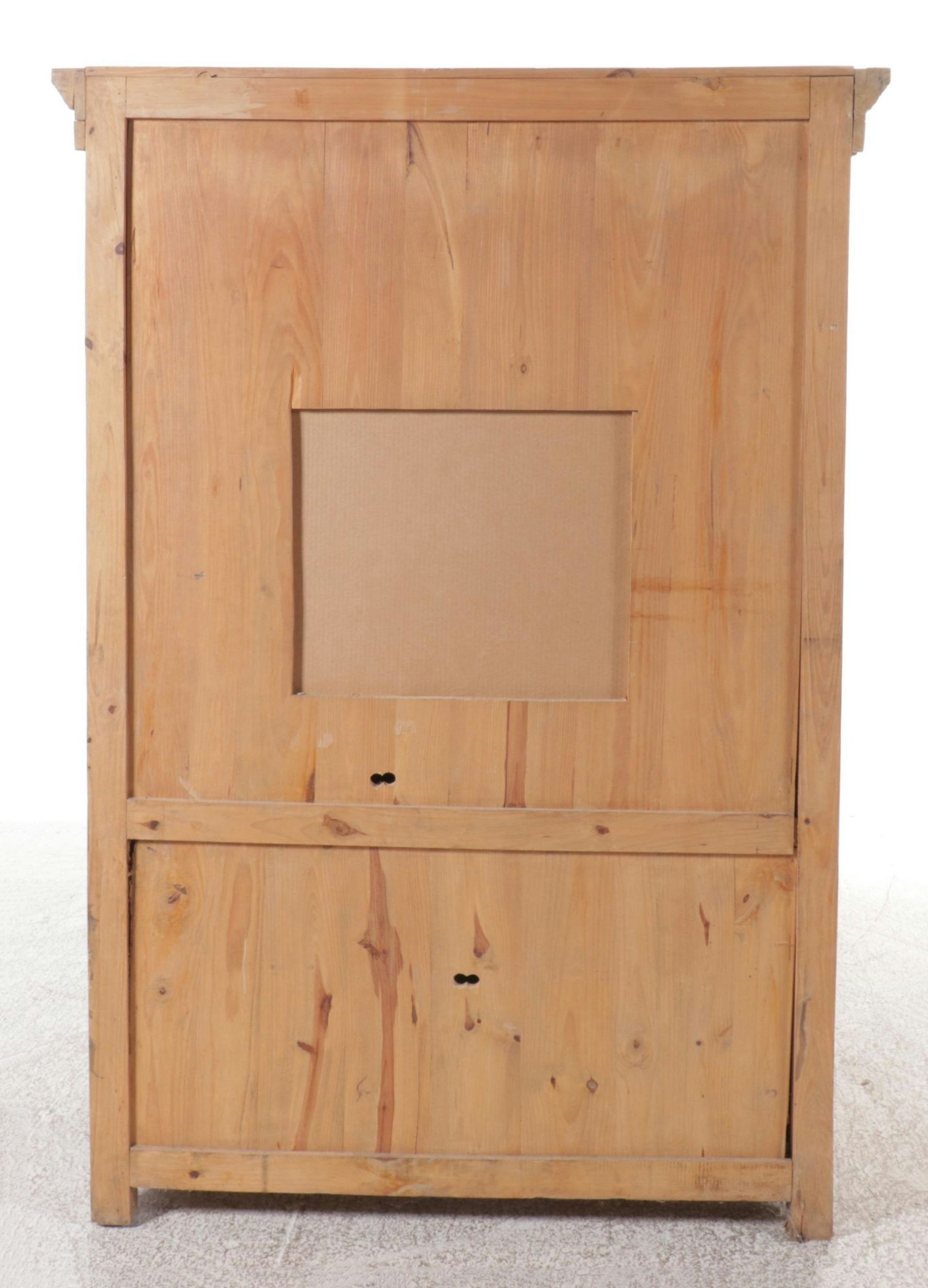 Arts & Crafts Style Pine Paneled Armoire