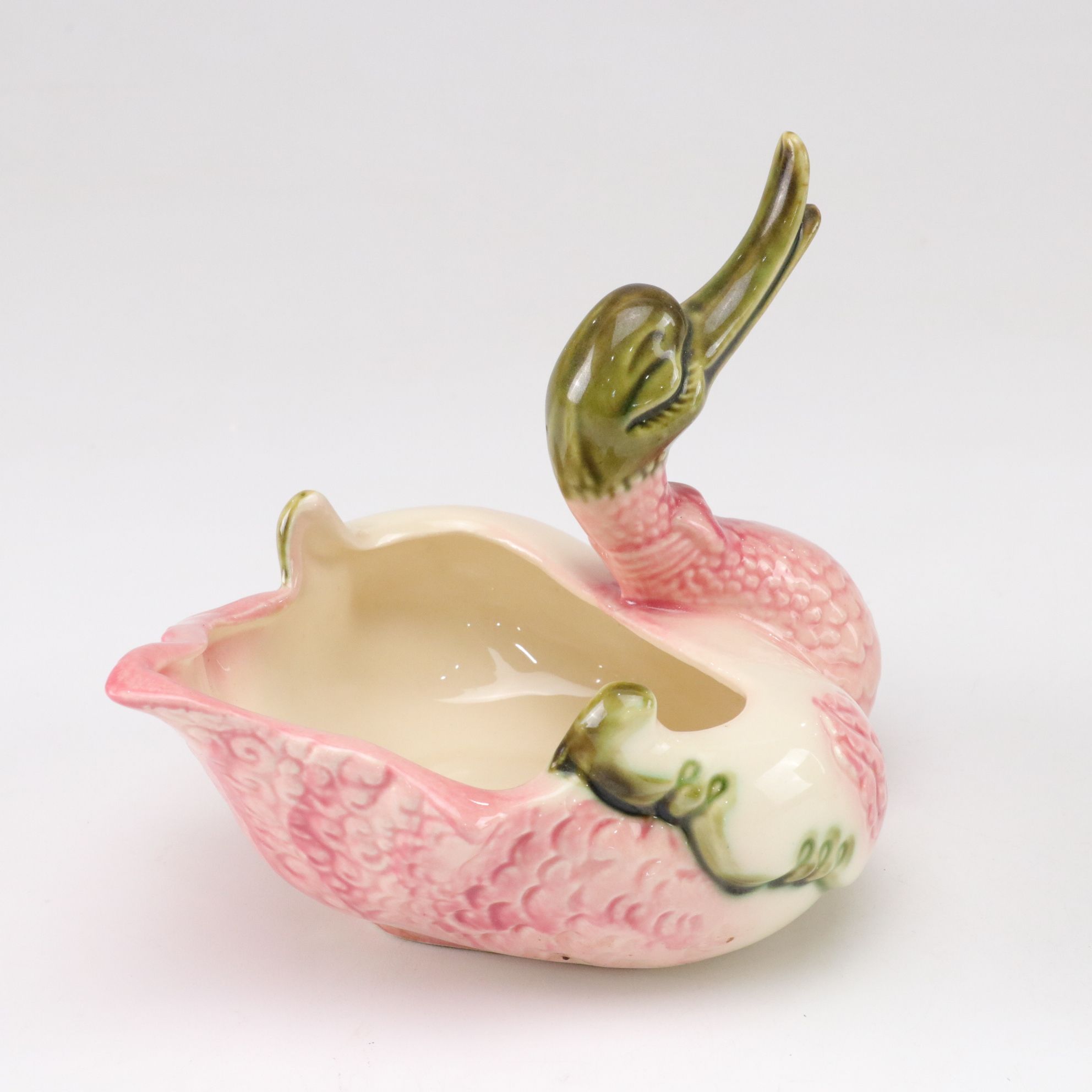 Hull Pottery Swan with Speckled Mint Green Pedestal Planter, Owls and More