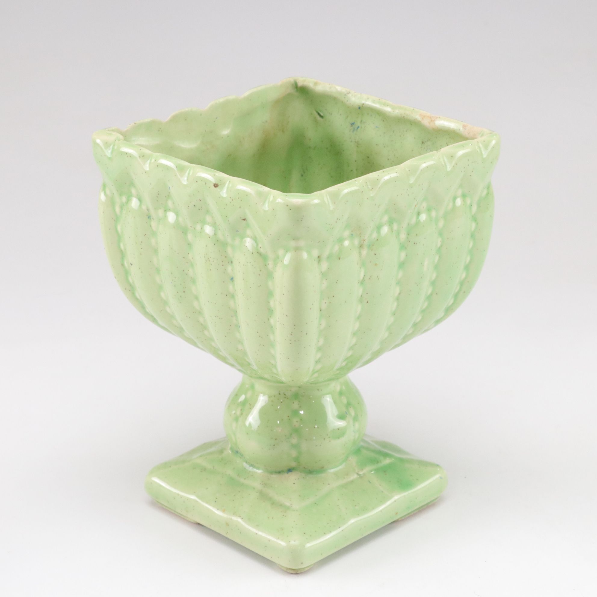 Hull Pottery Swan with Speckled Mint Green Pedestal Planter, Owls and More