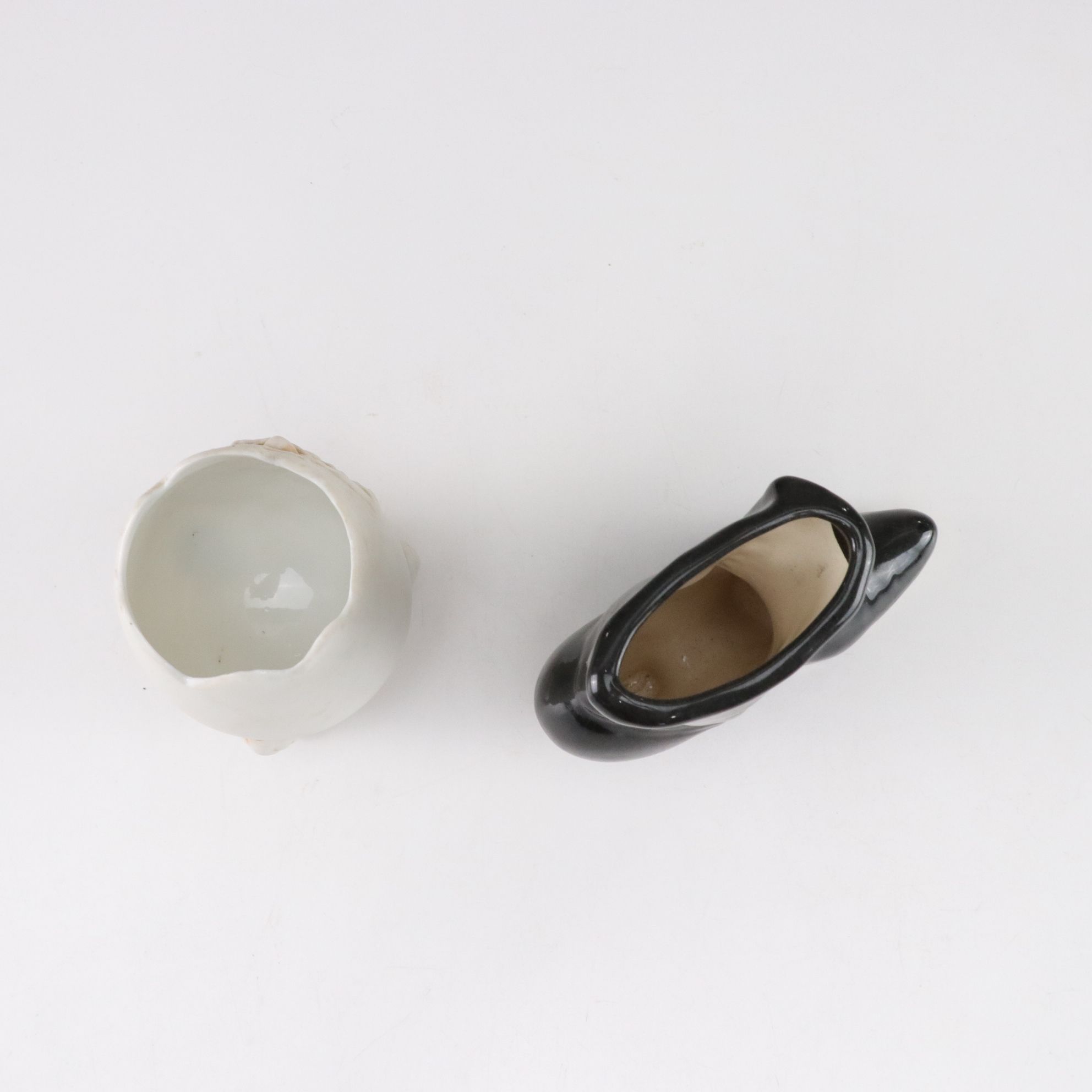 Hull Pottery Swan with Speckled Mint Green Pedestal Planter, Owls and More