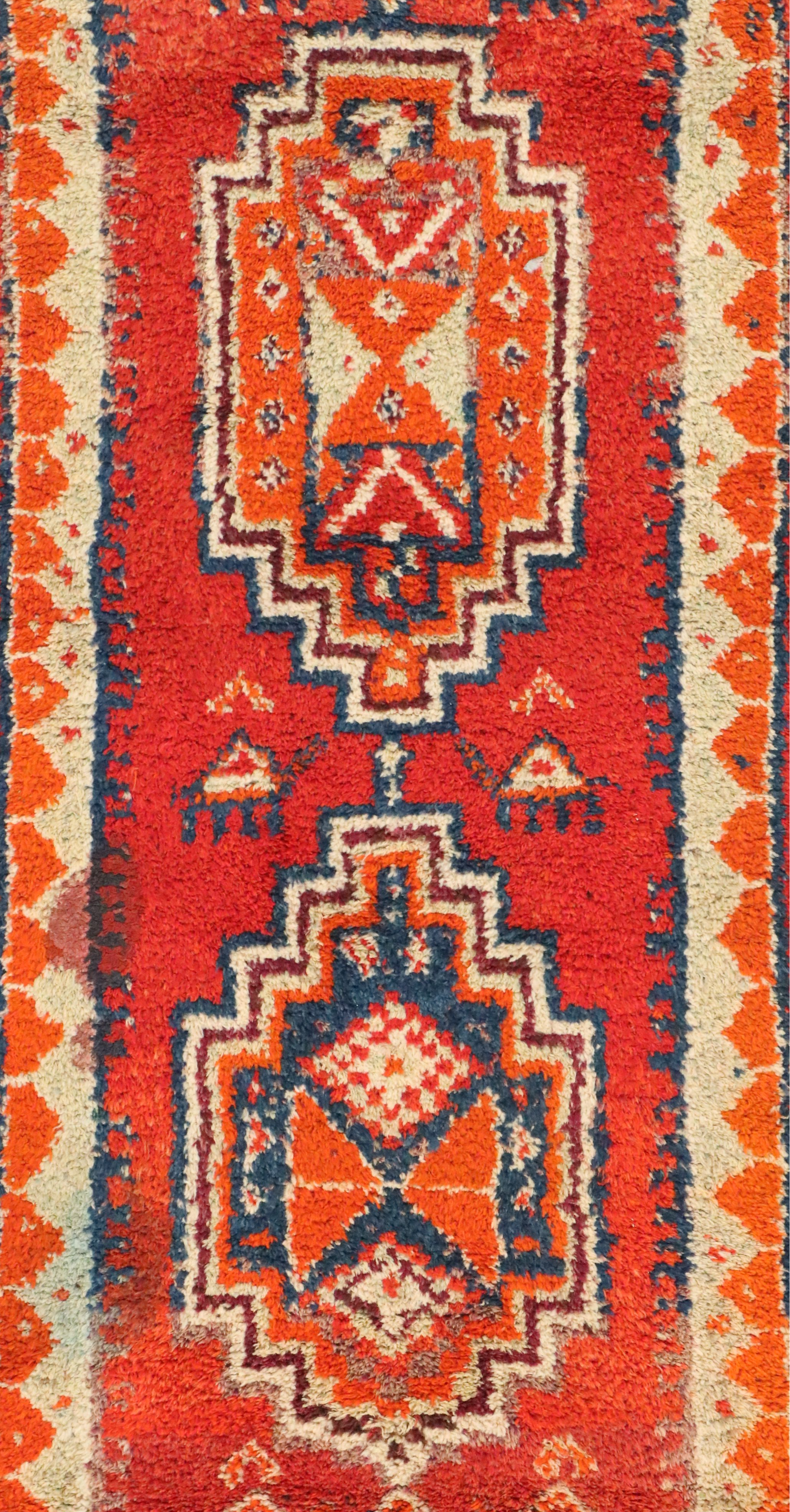 2'11 x 12'6 Hand-Knotted Moroccan Berber Carpet Runner