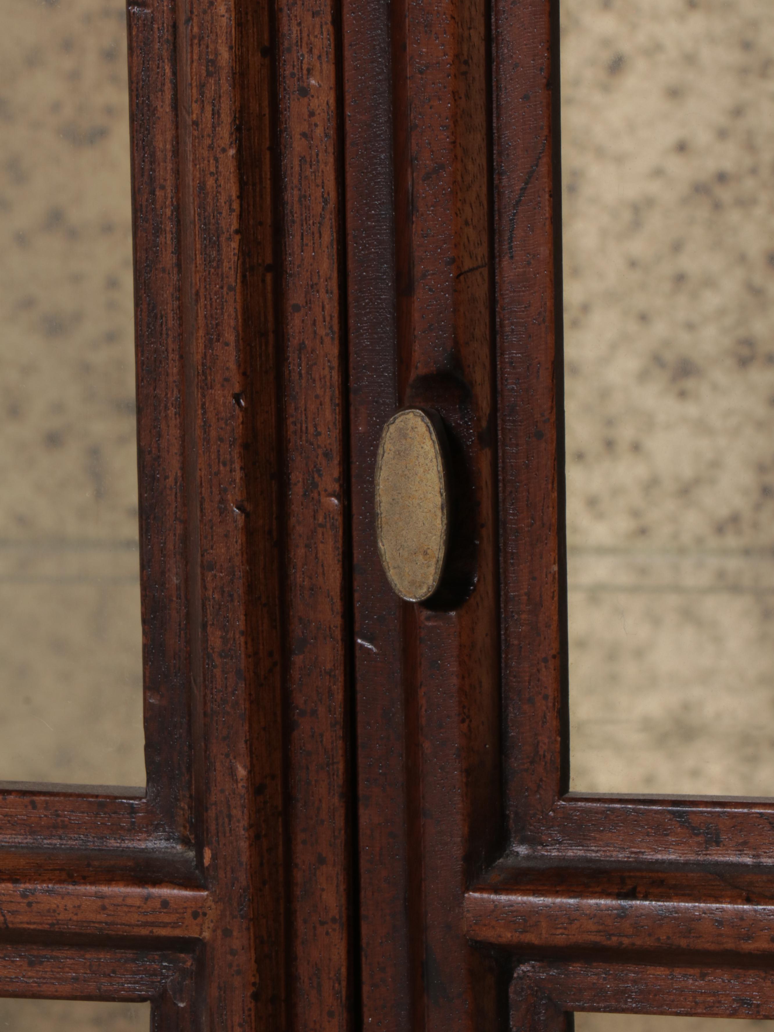 Traditional Illuminated Walnut Display Cabinet