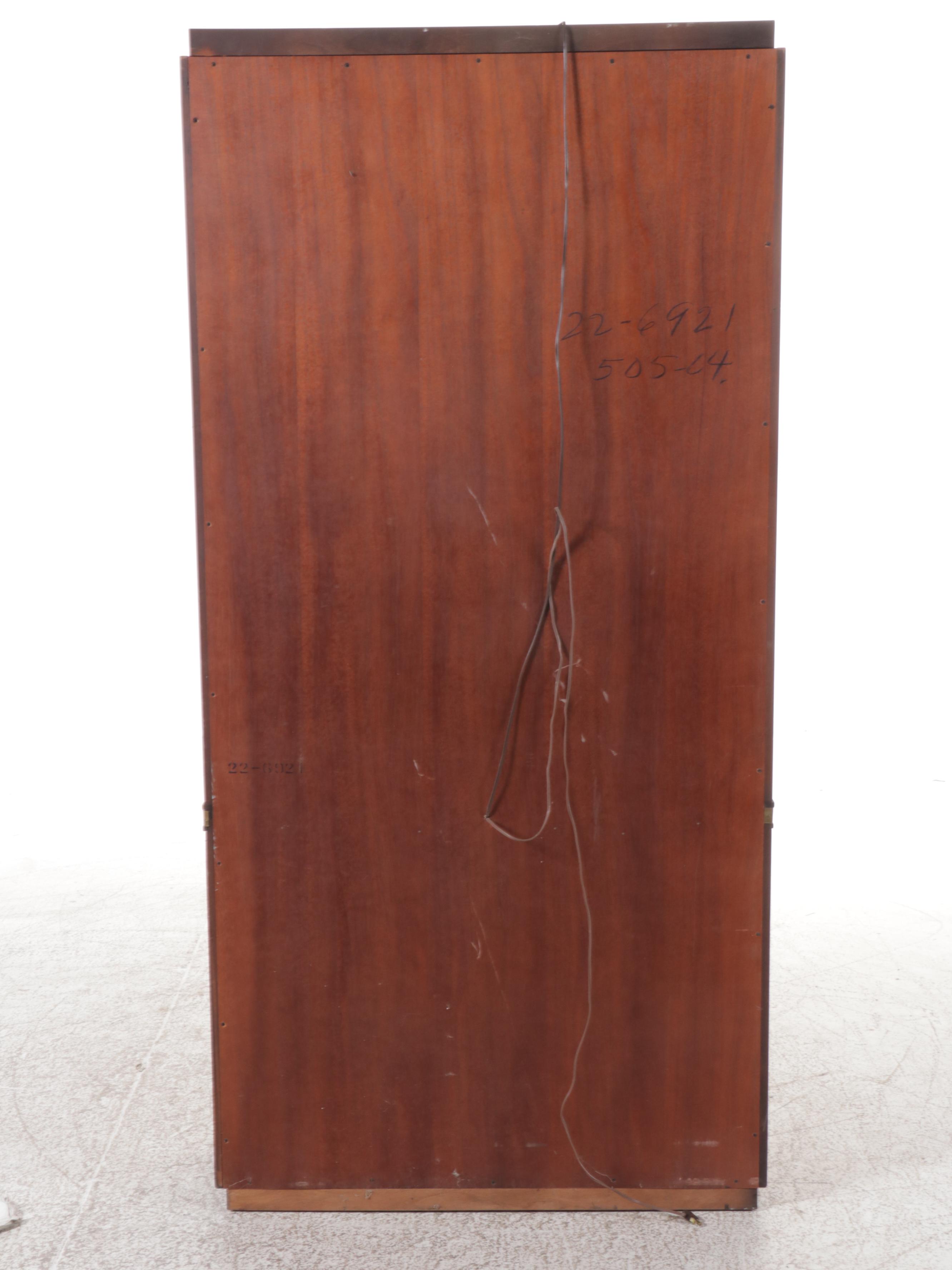 Traditional Illuminated Walnut Display Cabinet