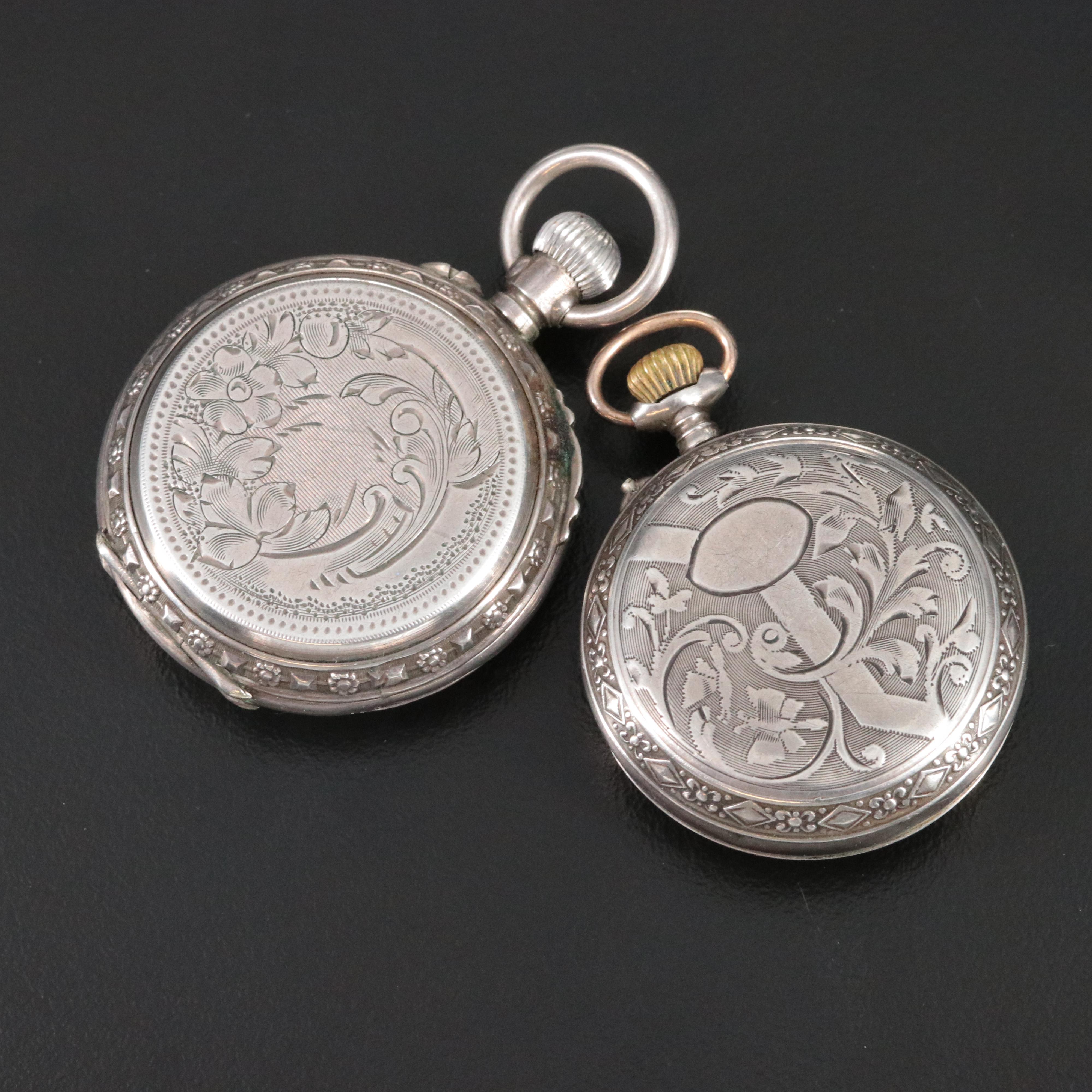 Two 800 Silver Pocket Watches