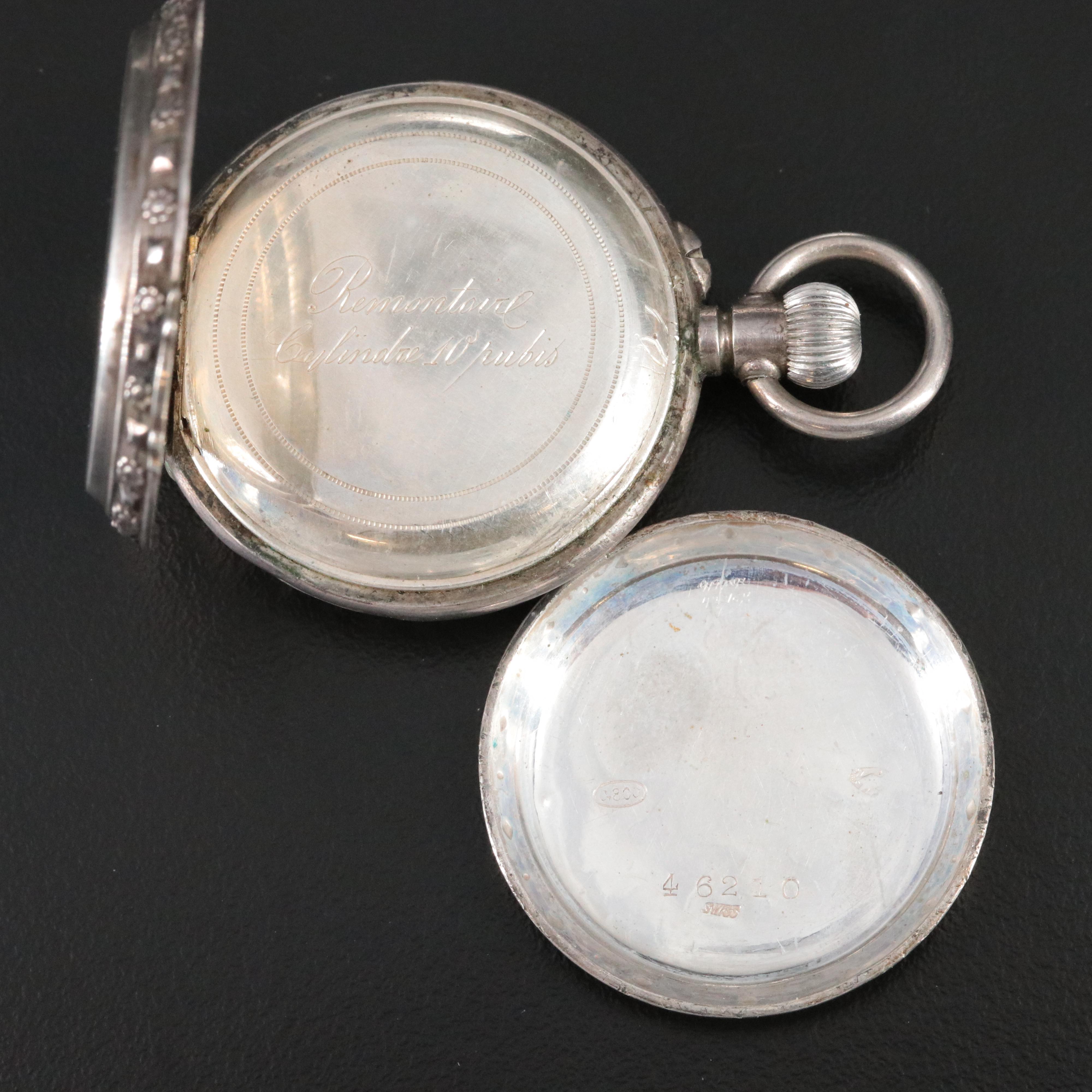 Two 800 Silver Pocket Watches