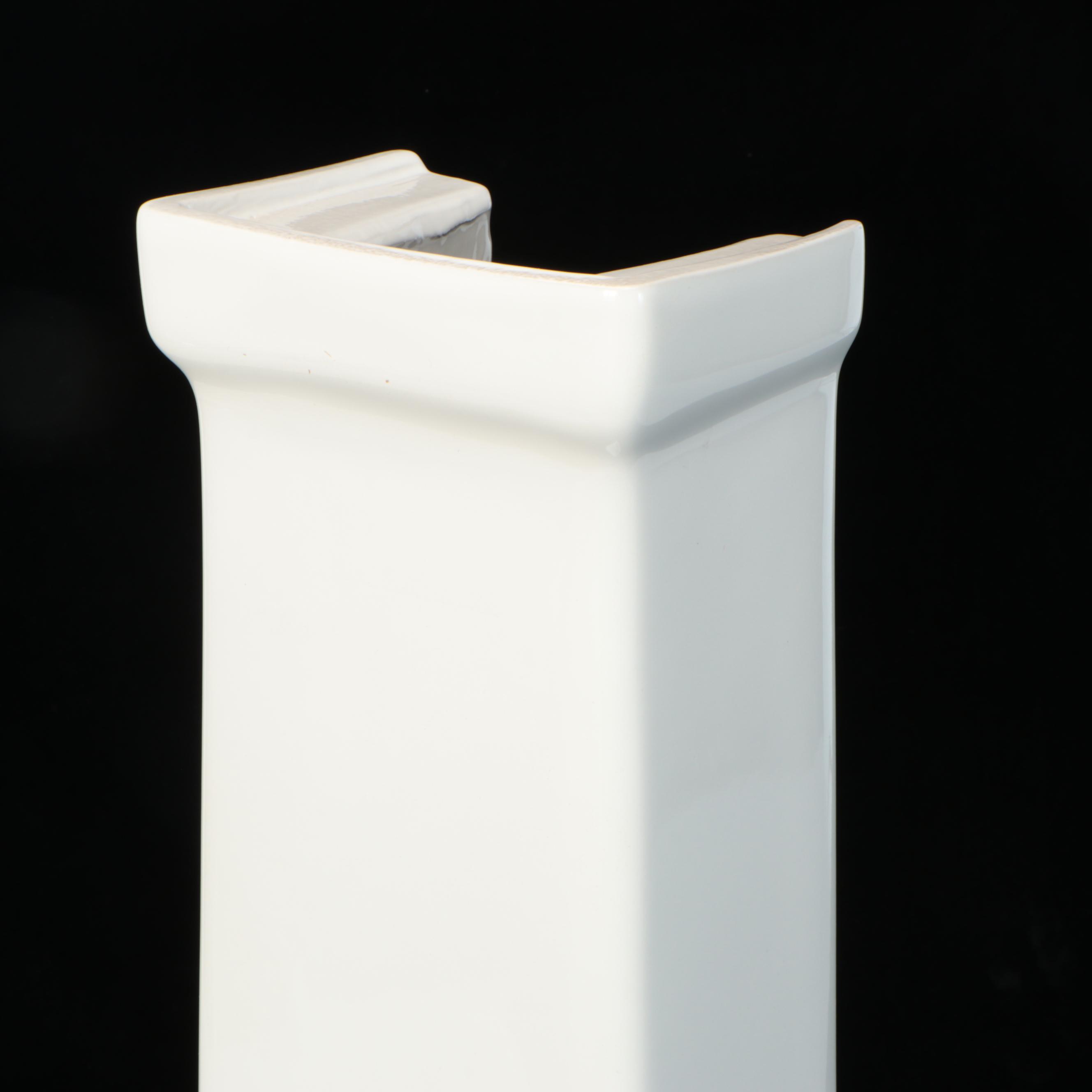 White Porcelain Pedestal Sink Base