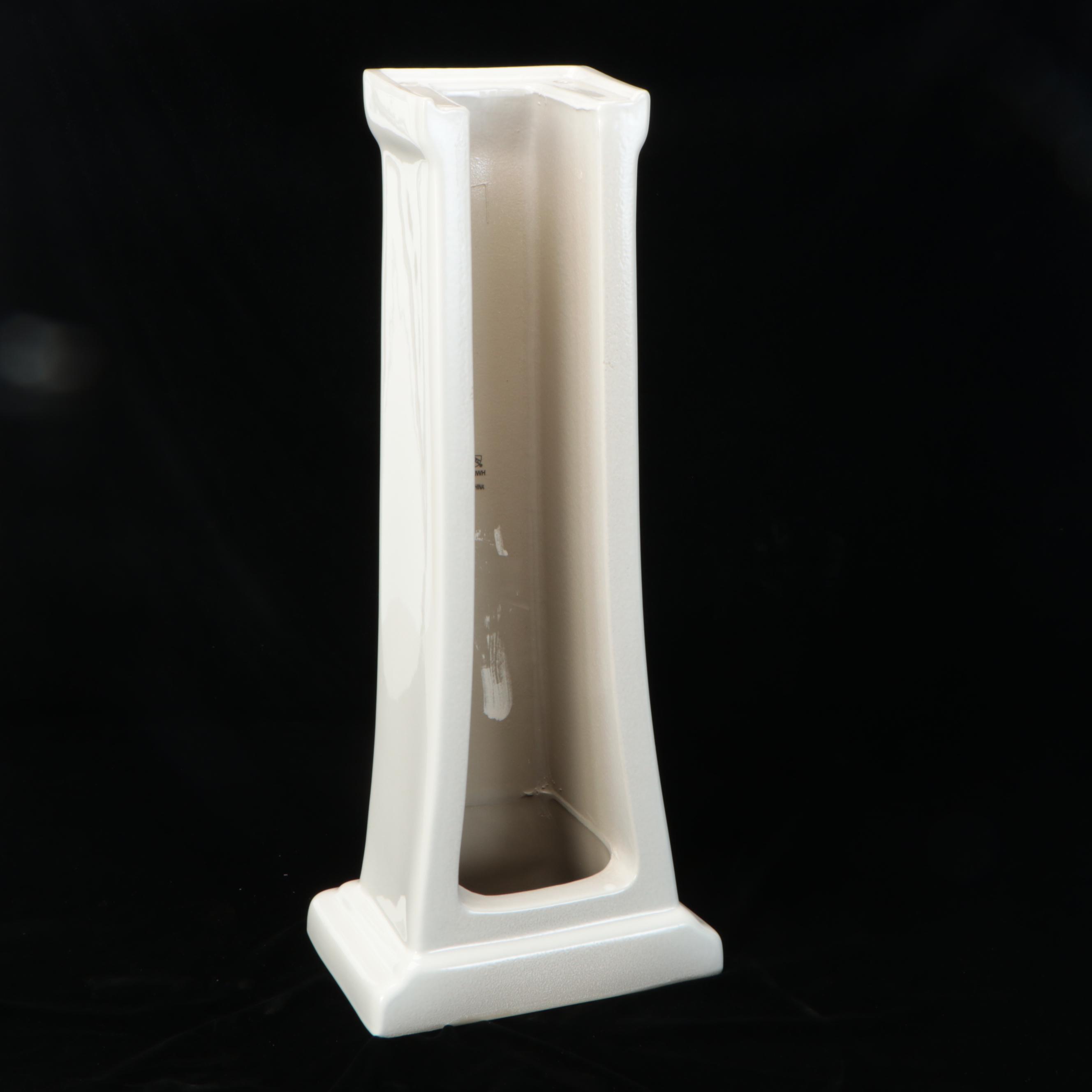 White Porcelain Pedestal Sink Base