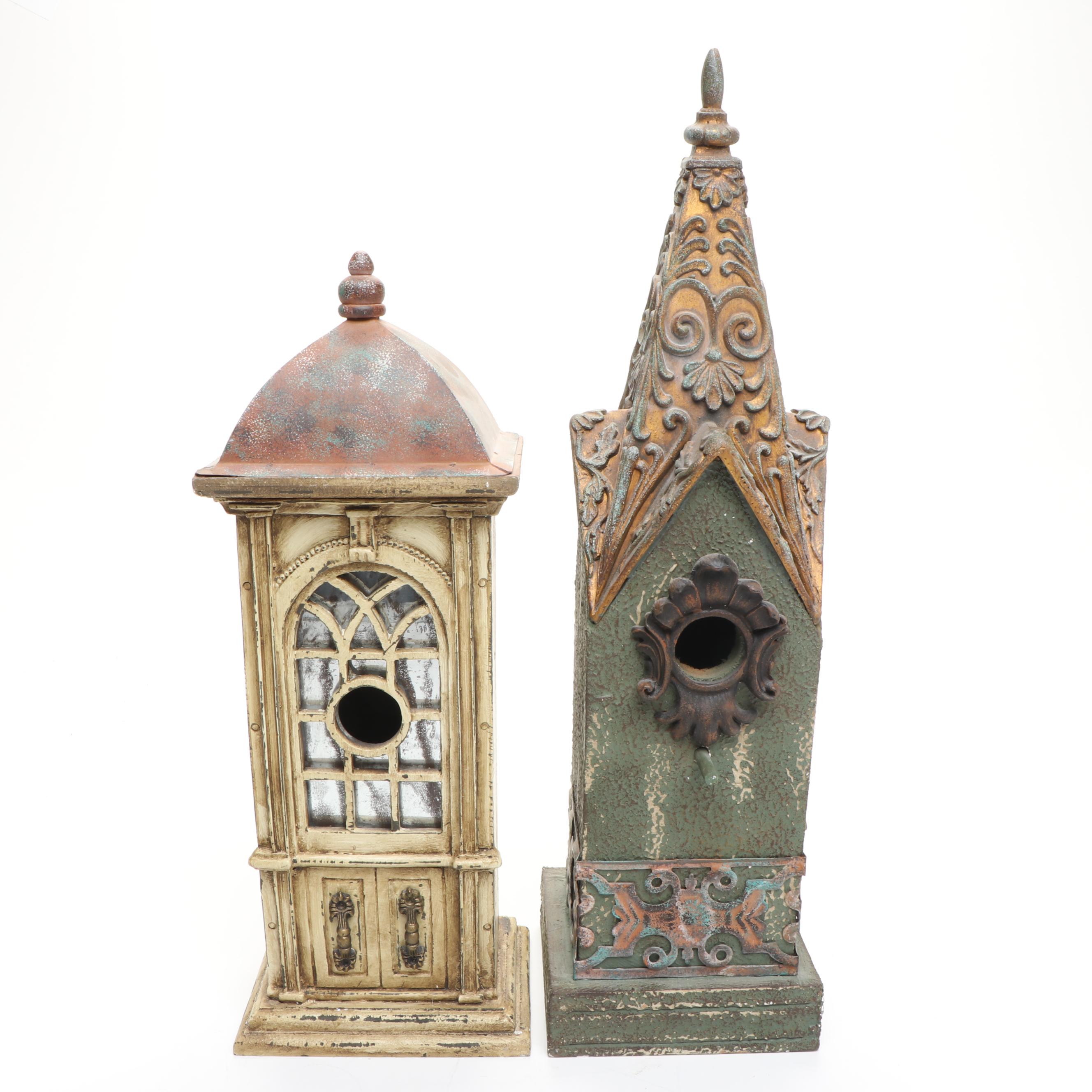 Willow Tree "By My Side" Figurine with Painted Wood Birdhouses