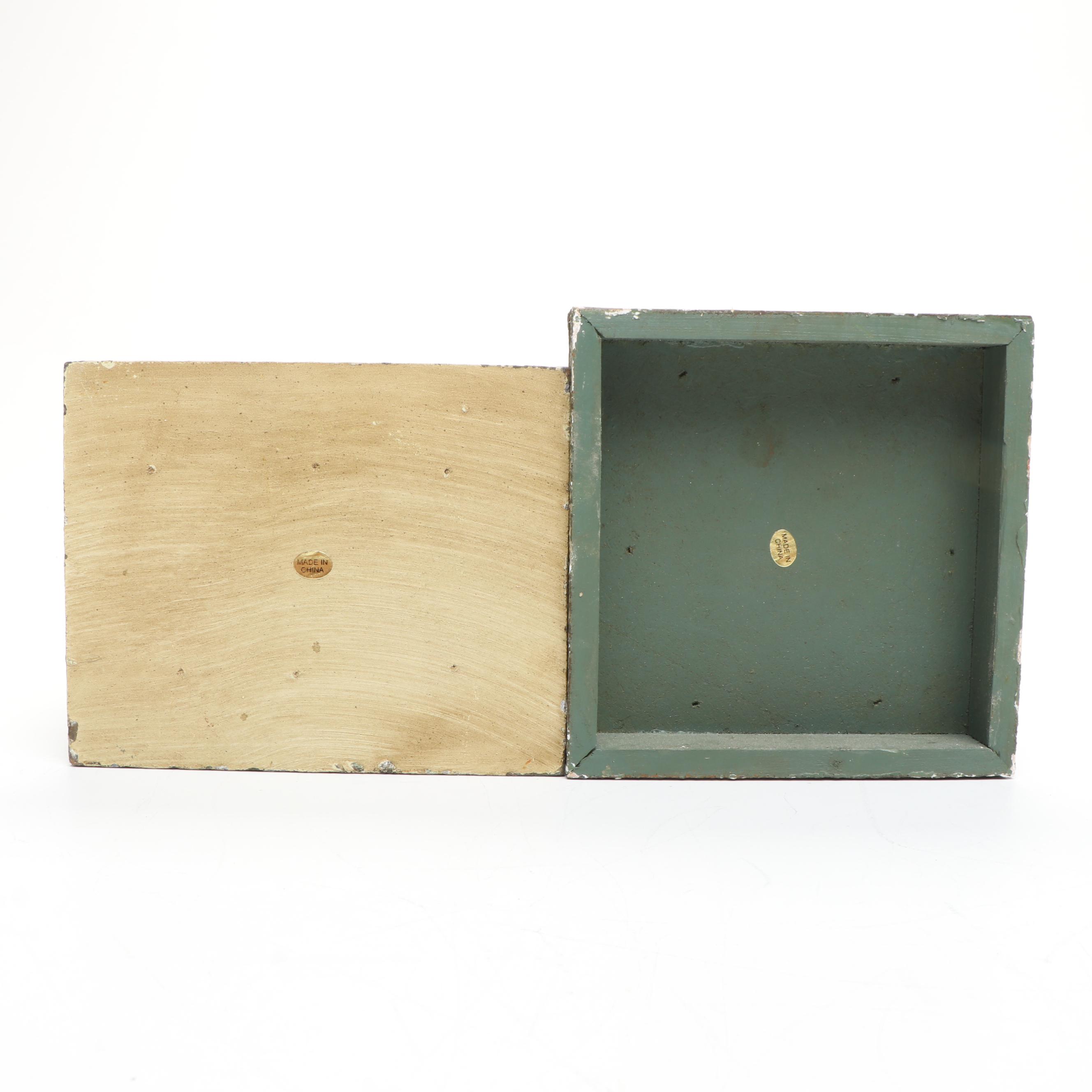 Willow Tree "By My Side" Figurine with Painted Wood Birdhouses