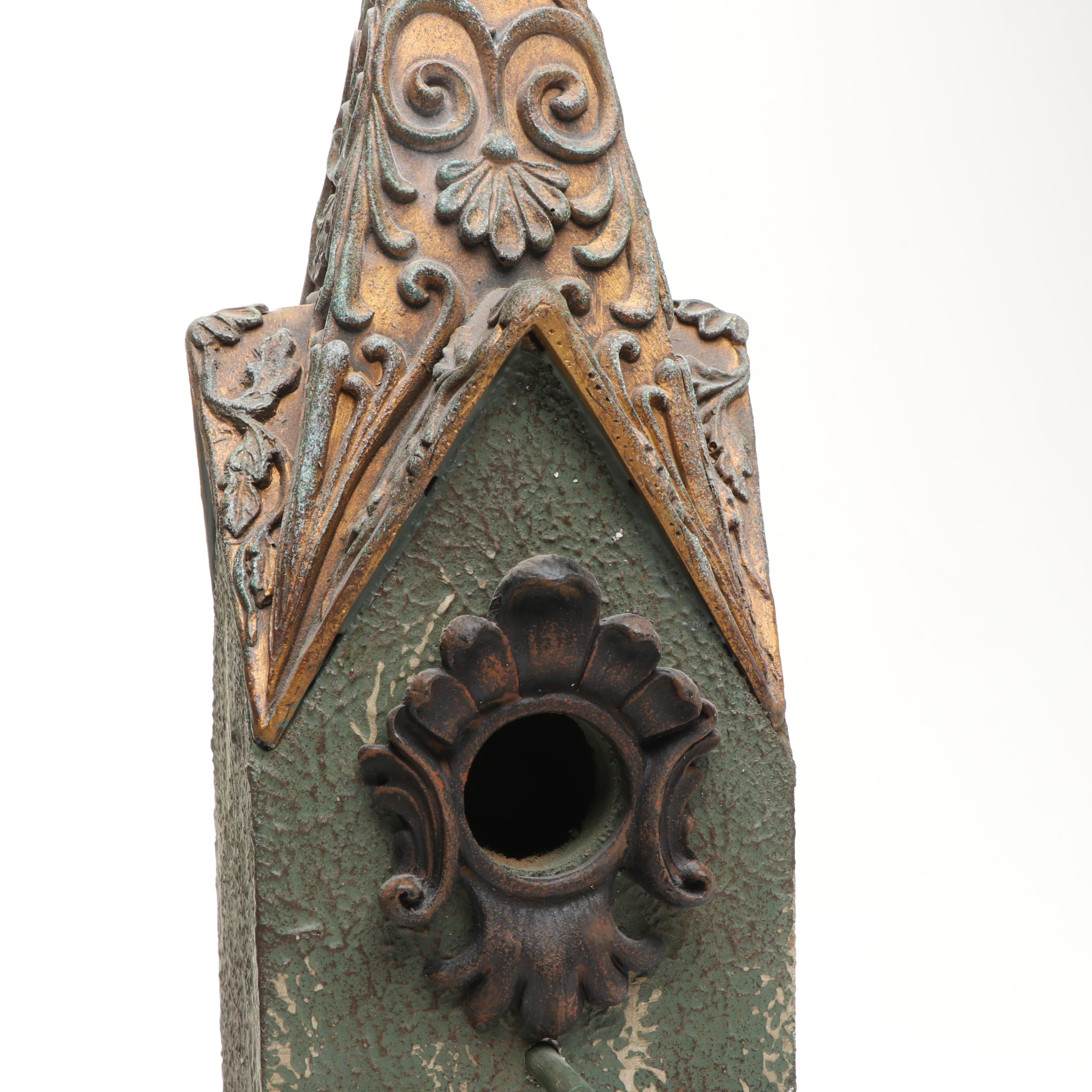 Willow Tree "By My Side" Figurine with Painted Wood Birdhouses