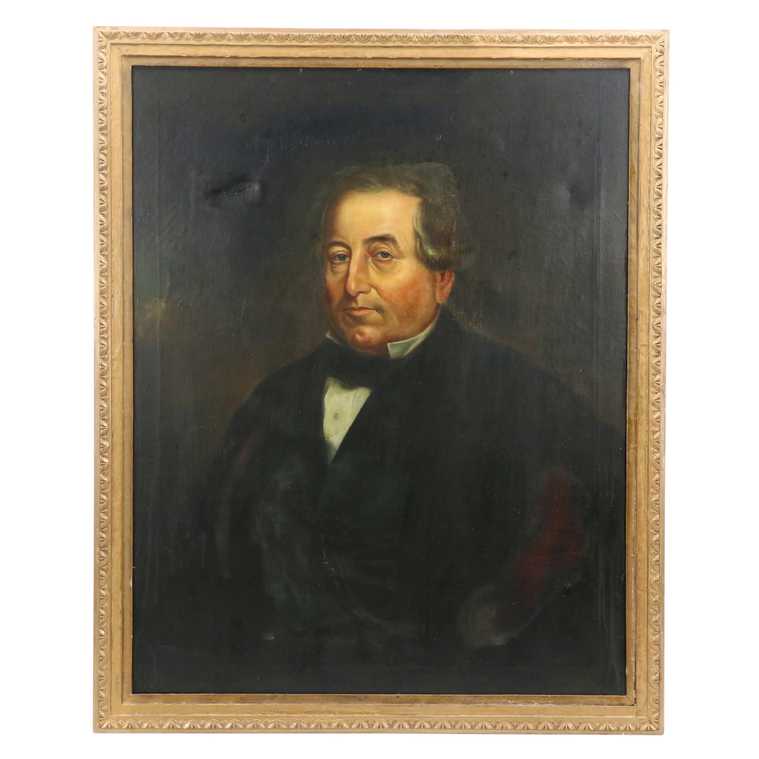 R.F. King Portrait Oil Painting of Gentleman