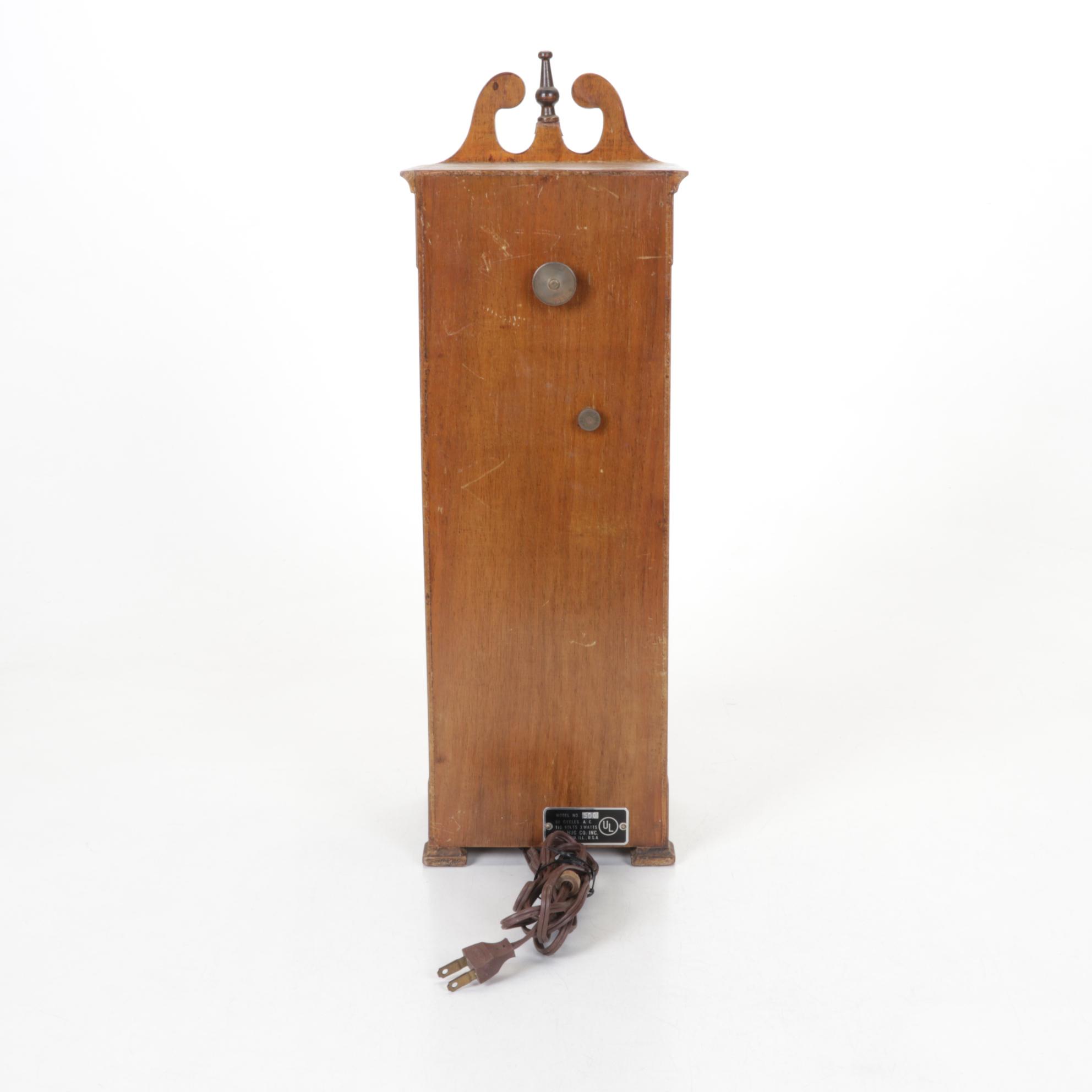 Imperial Westminster Chimes Mini Electric Grandfather Clock, Mid-Century