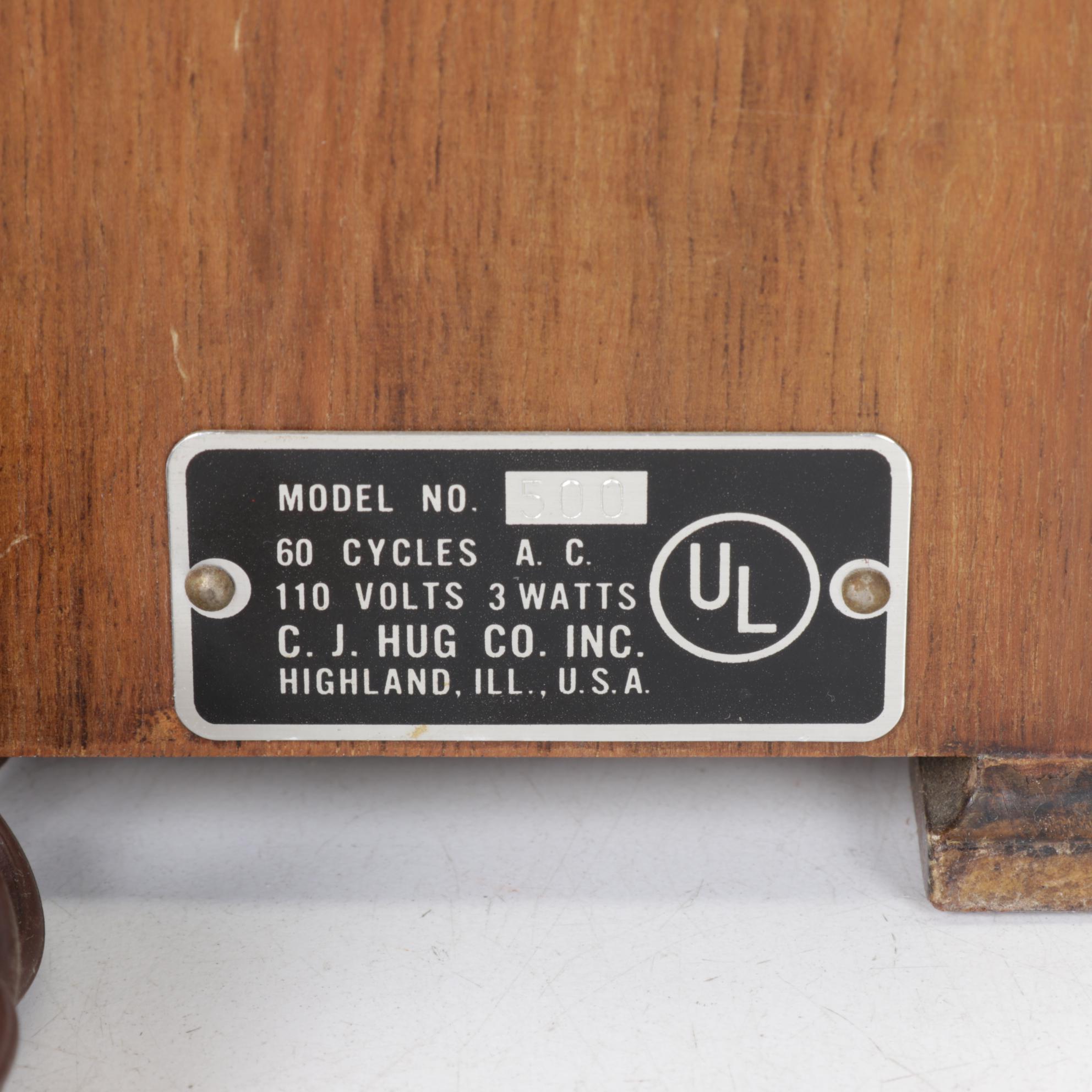 Imperial Westminster Chimes Mini Electric Grandfather Clock, Mid-Century