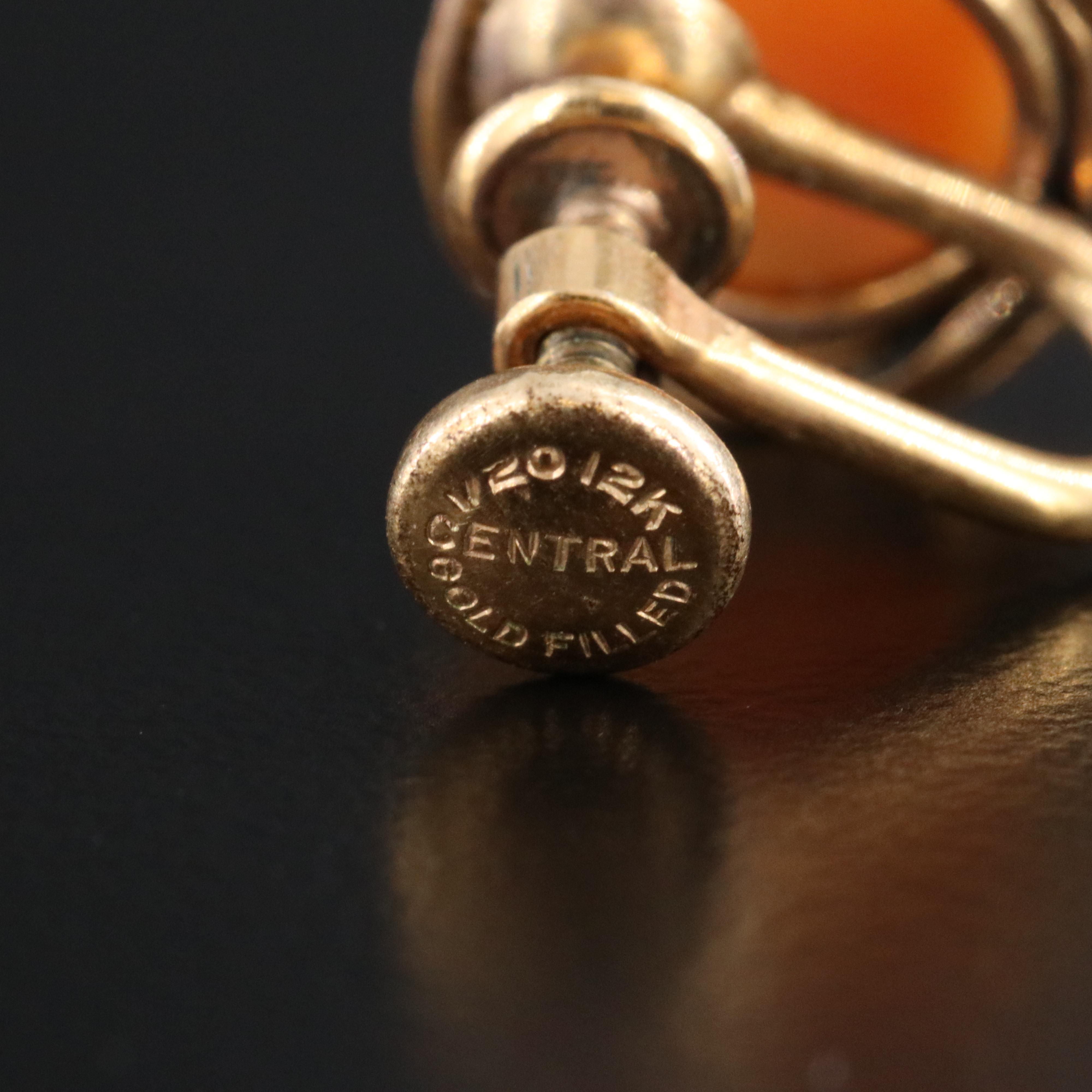 Gold-Filled Cameo Earrings