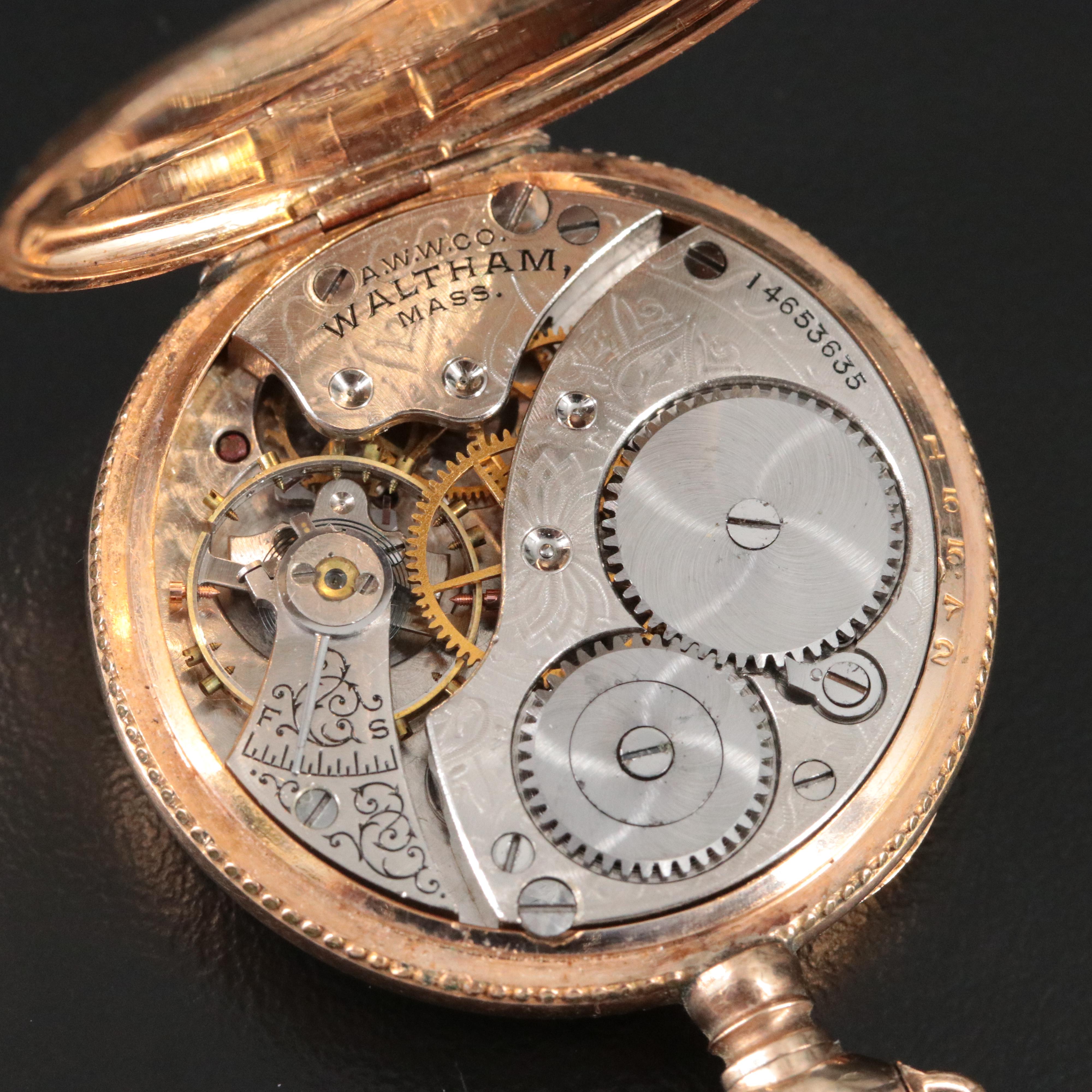 1905 Waltham Gold-Filled Size 0 Pocket Watch