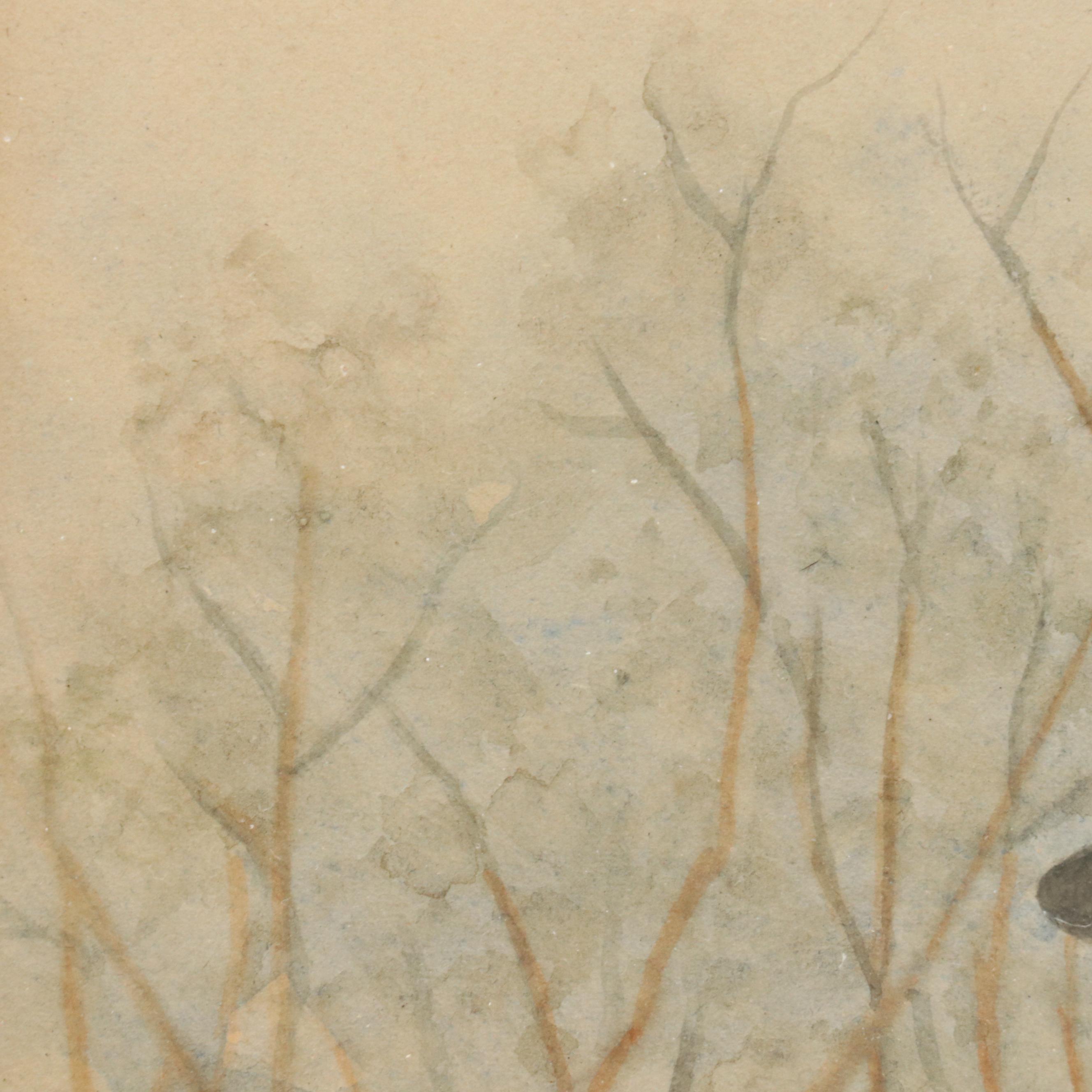 Watercolor Painting of Gentleman, Late 19th Century