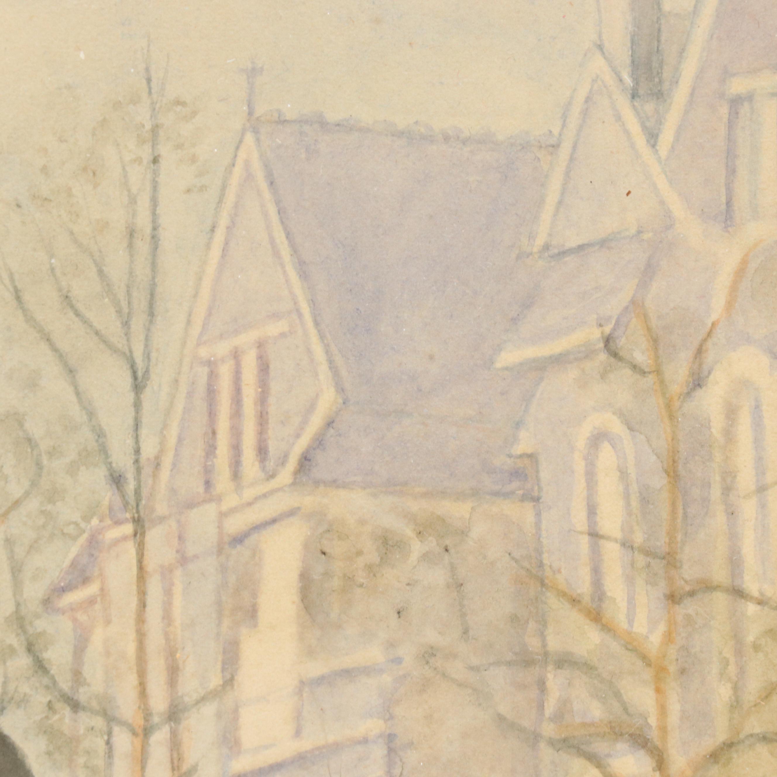 Watercolor Painting of Gentleman, Late 19th Century