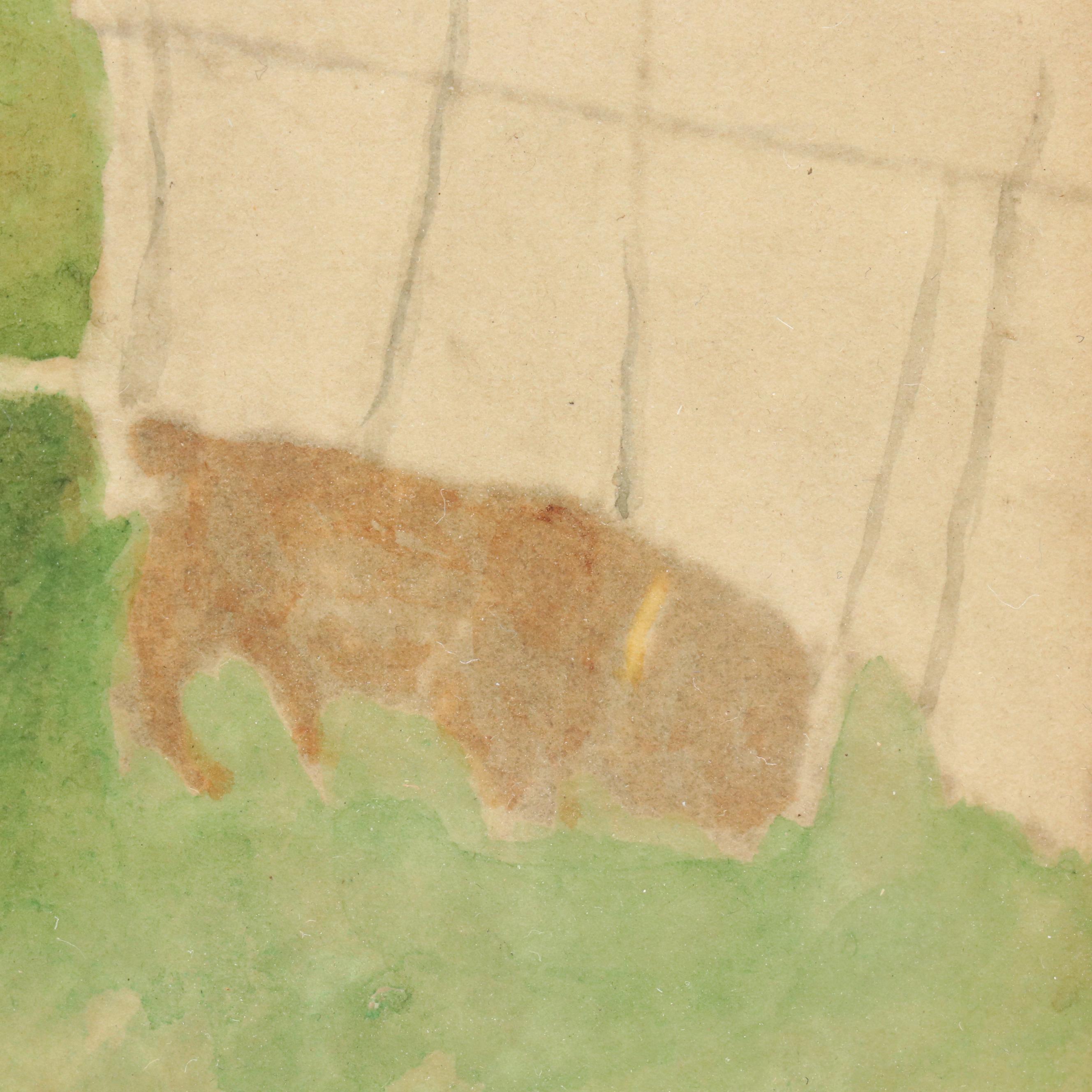 Watercolor Painting of Gentleman, Late 19th Century