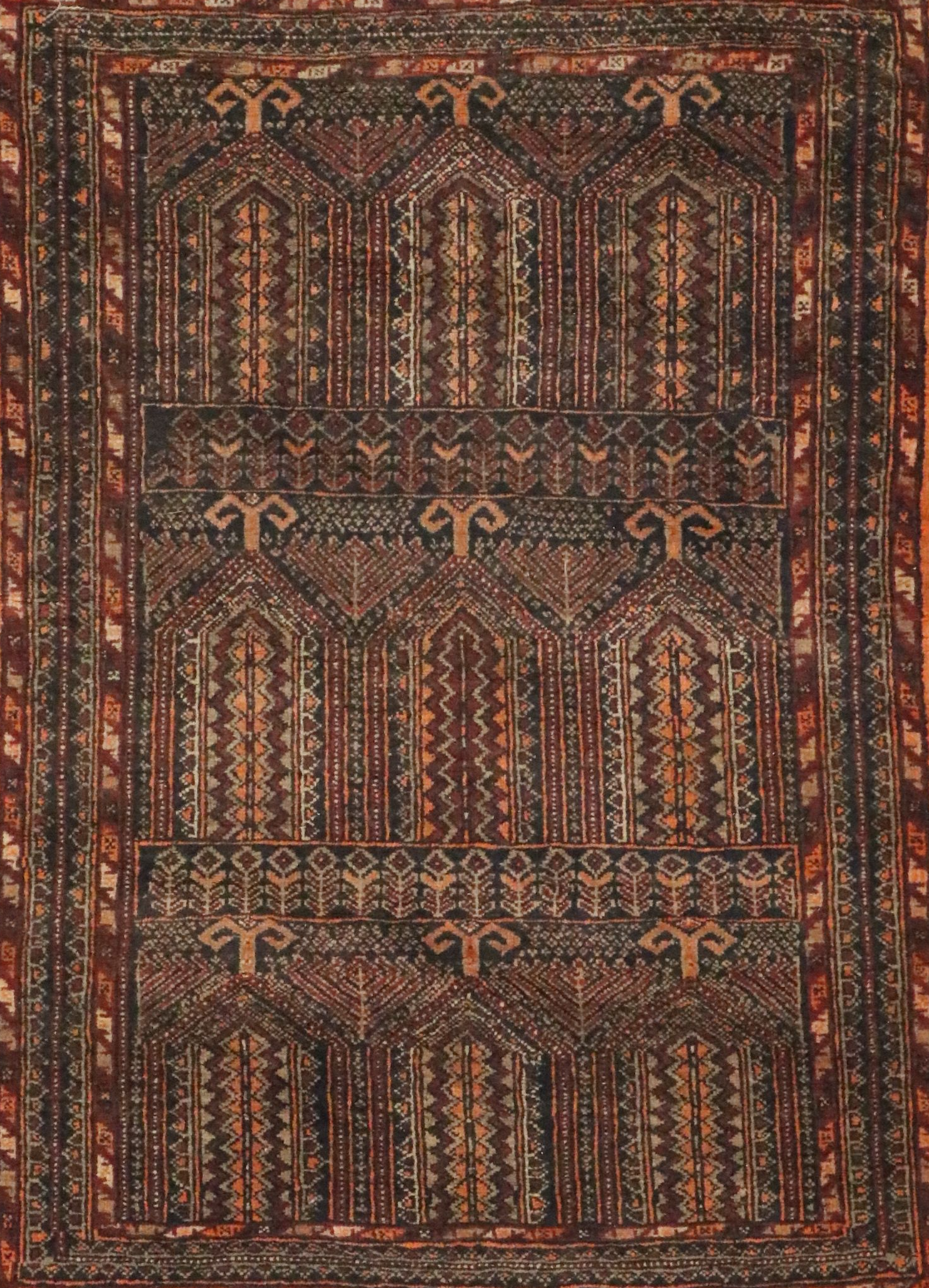 3' x 4'9 Hand-Knotted Turkish Ghiordes Accent Rug