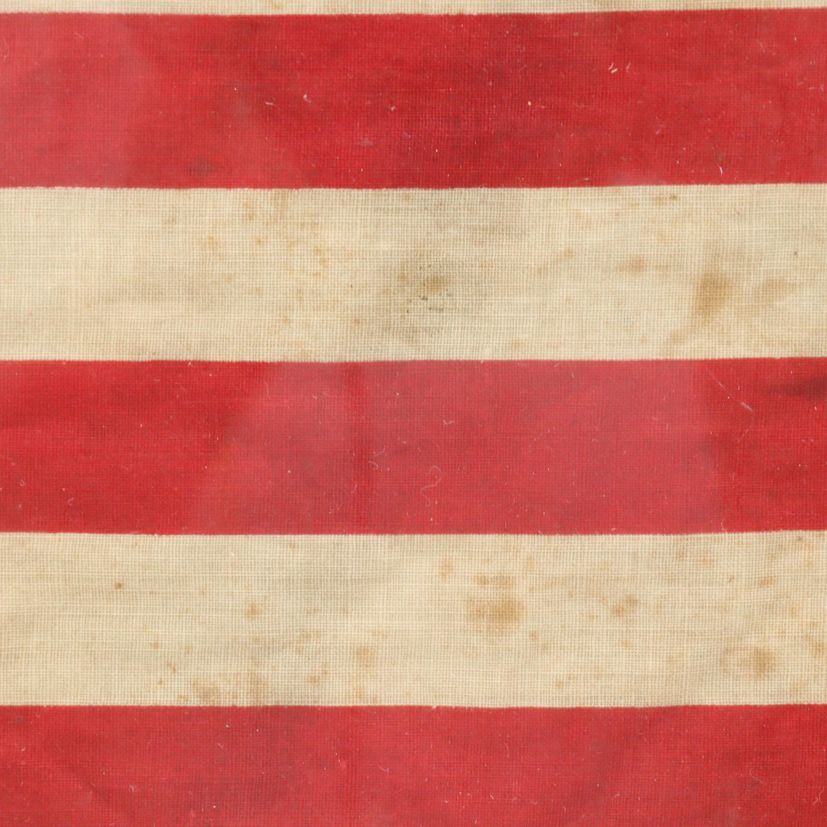 48-Star American Flag in Frame, Early to Mid-20th Century