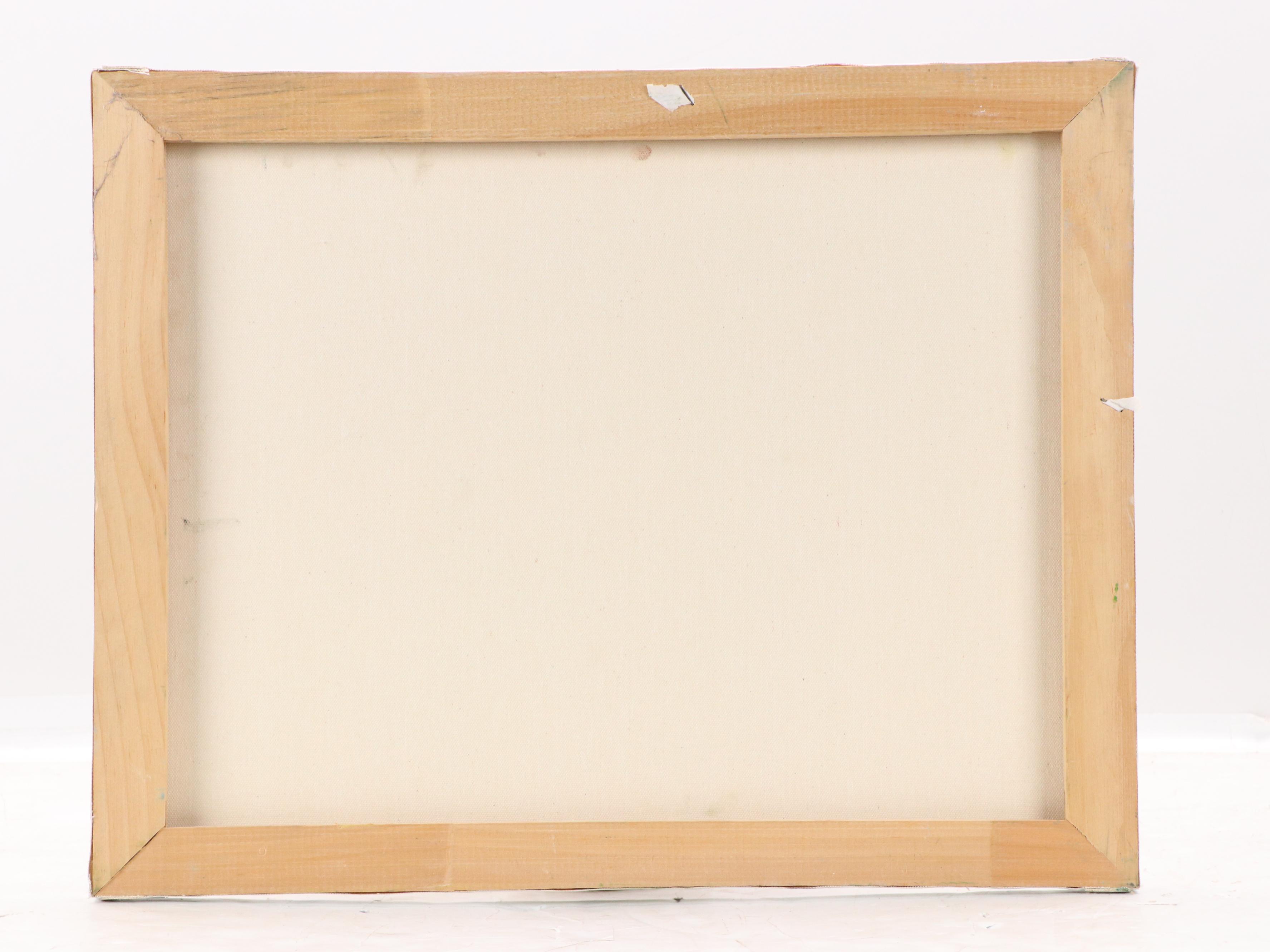 Larry Griggs Farm Landscape Acrylic Painting of Crop Field at Sunset