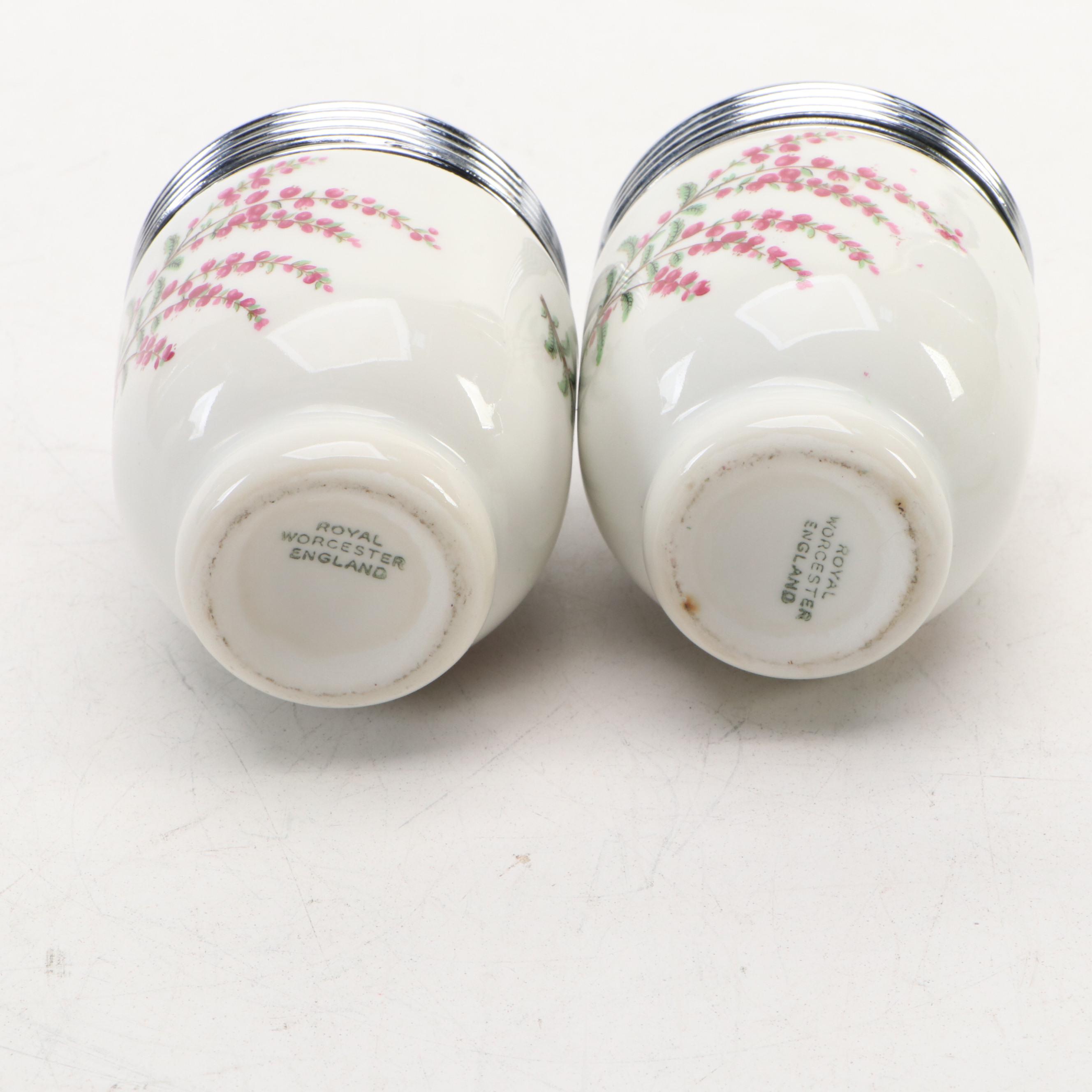 Tiffany for Crown Staffordshire "Evergreen" Cup and Saucer with Egg Coddlers