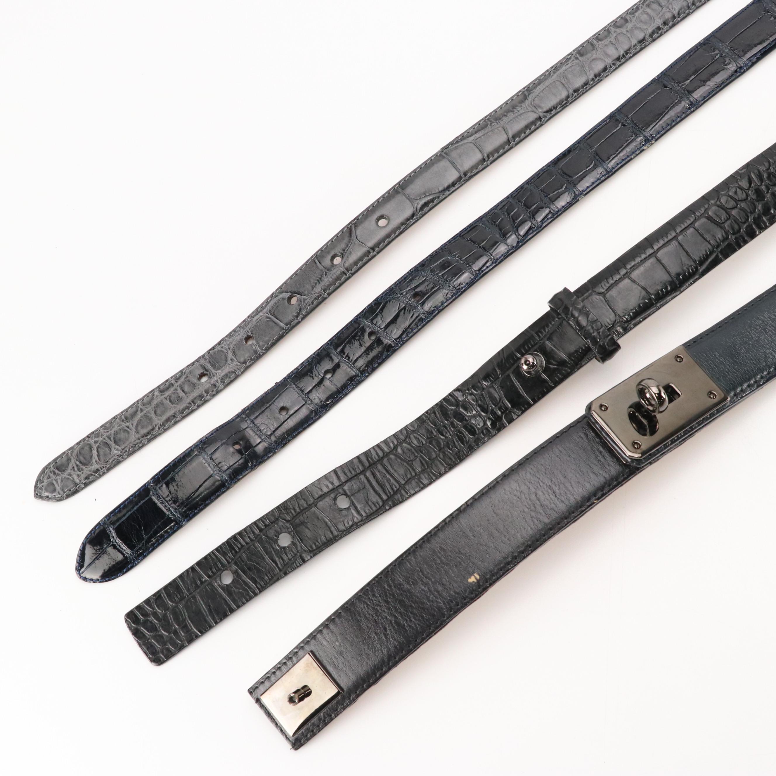 Worth Collection New York Alligator, Crocodile, and Leather Belts