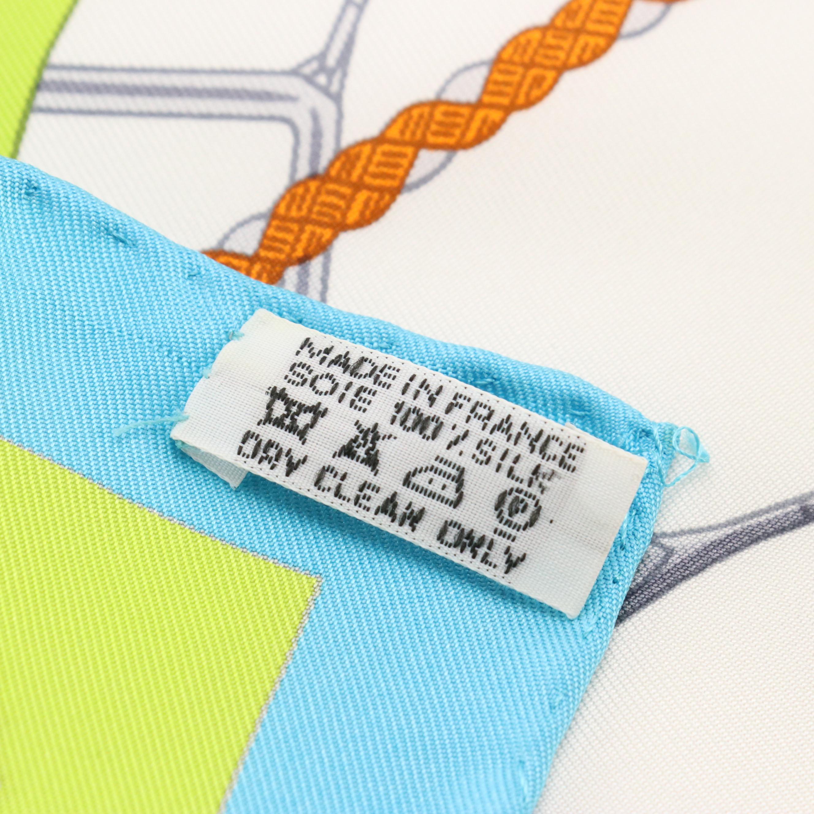Hermès "Spinnakers" Scarf 90 in Silk Twill with Box