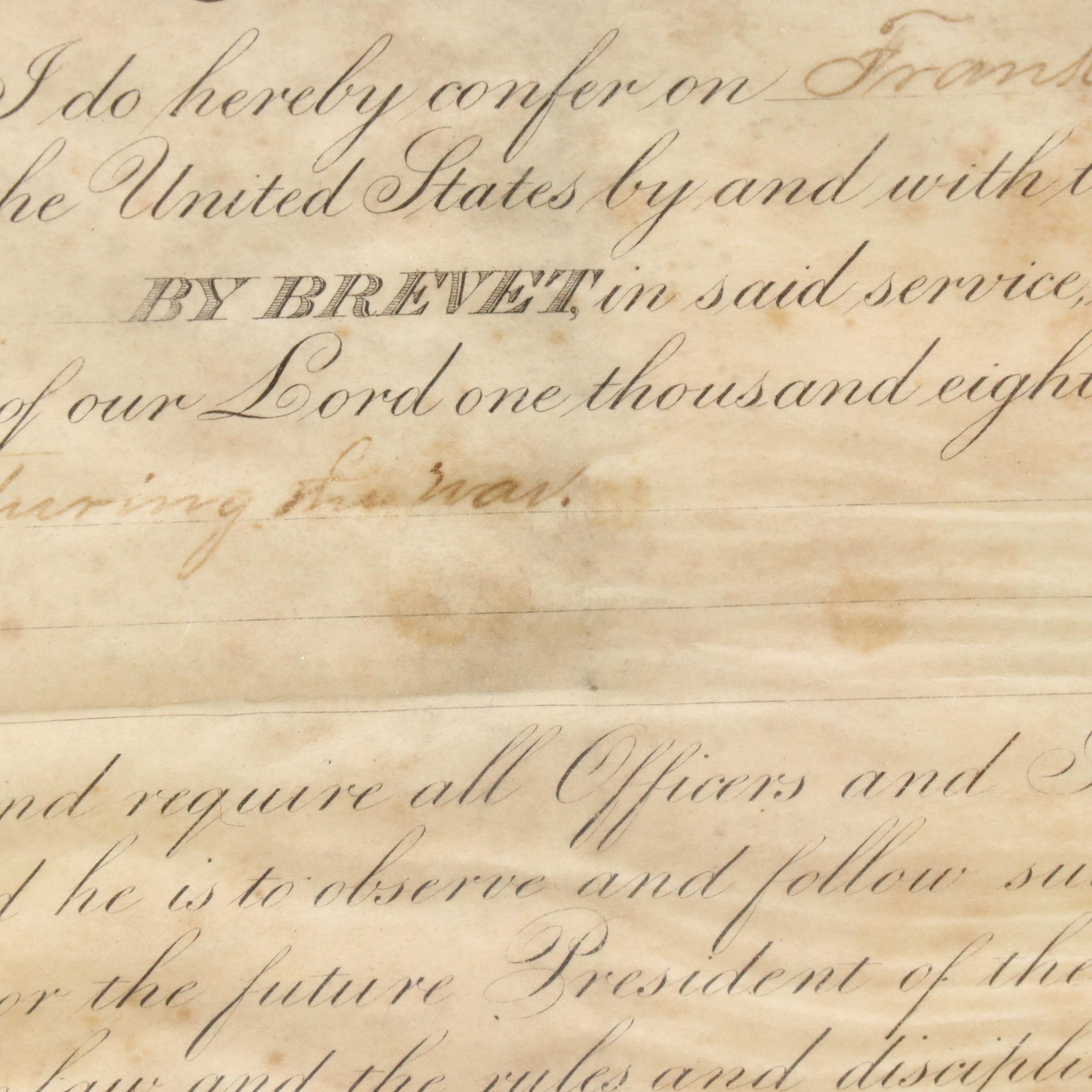 Post-American Civil War Era Military Document, 1866