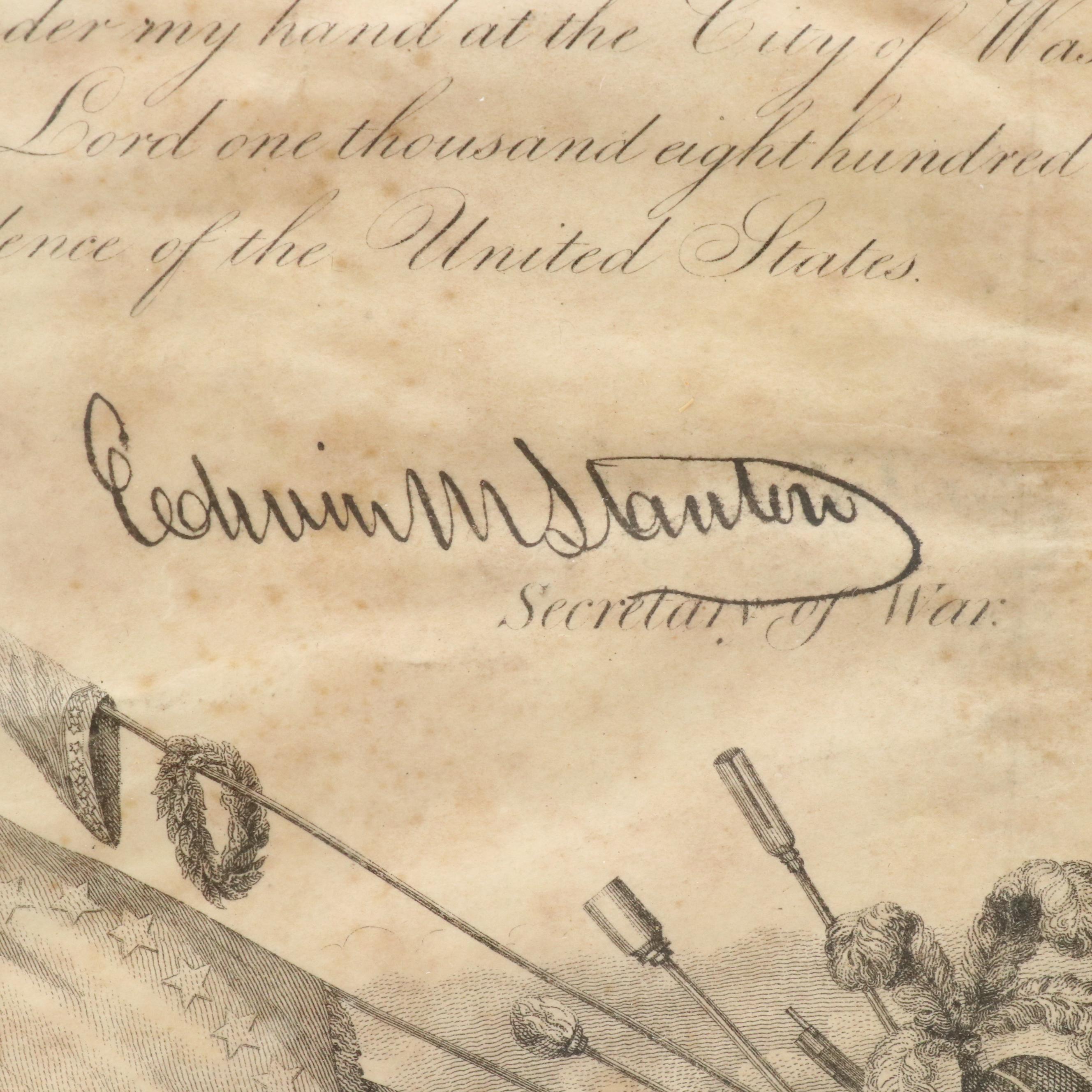 Post-American Civil War Era Military Document, 1866