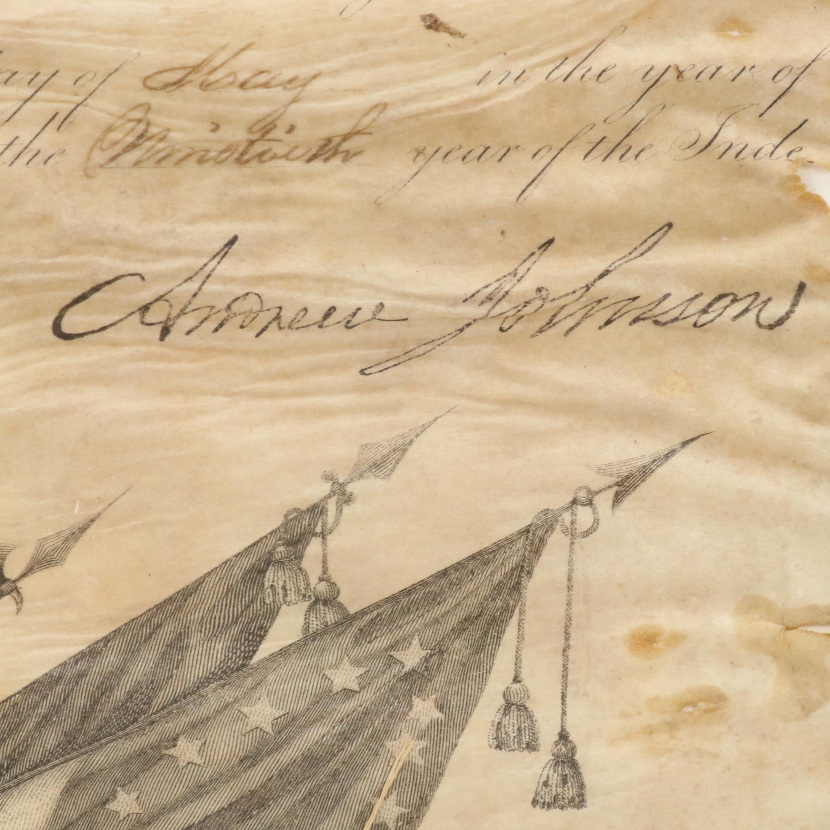 Post-American Civil War Era Military Document, 1866