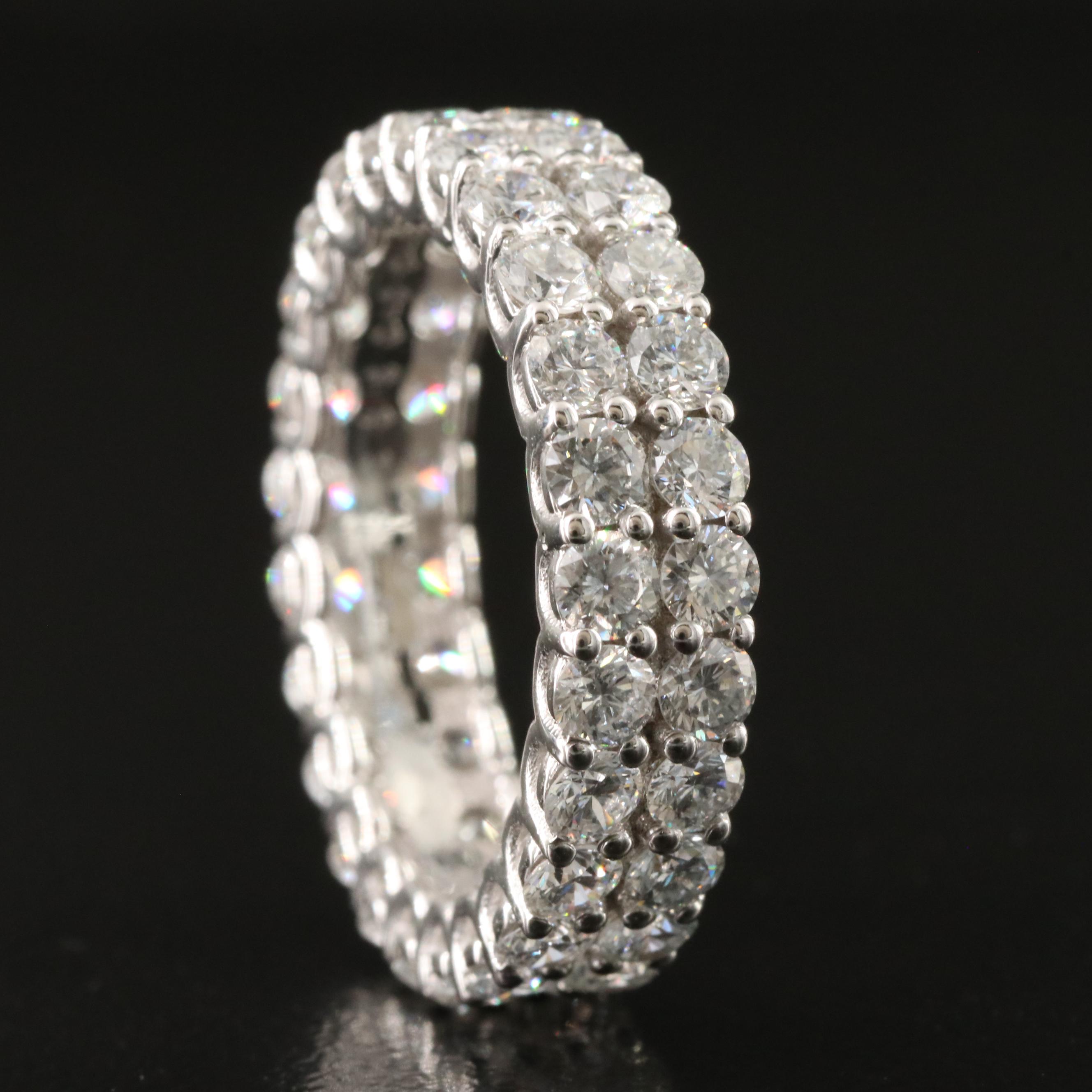 14K 3.68 CTW Lab Grown Diamond Eternity Ring with IGI Report