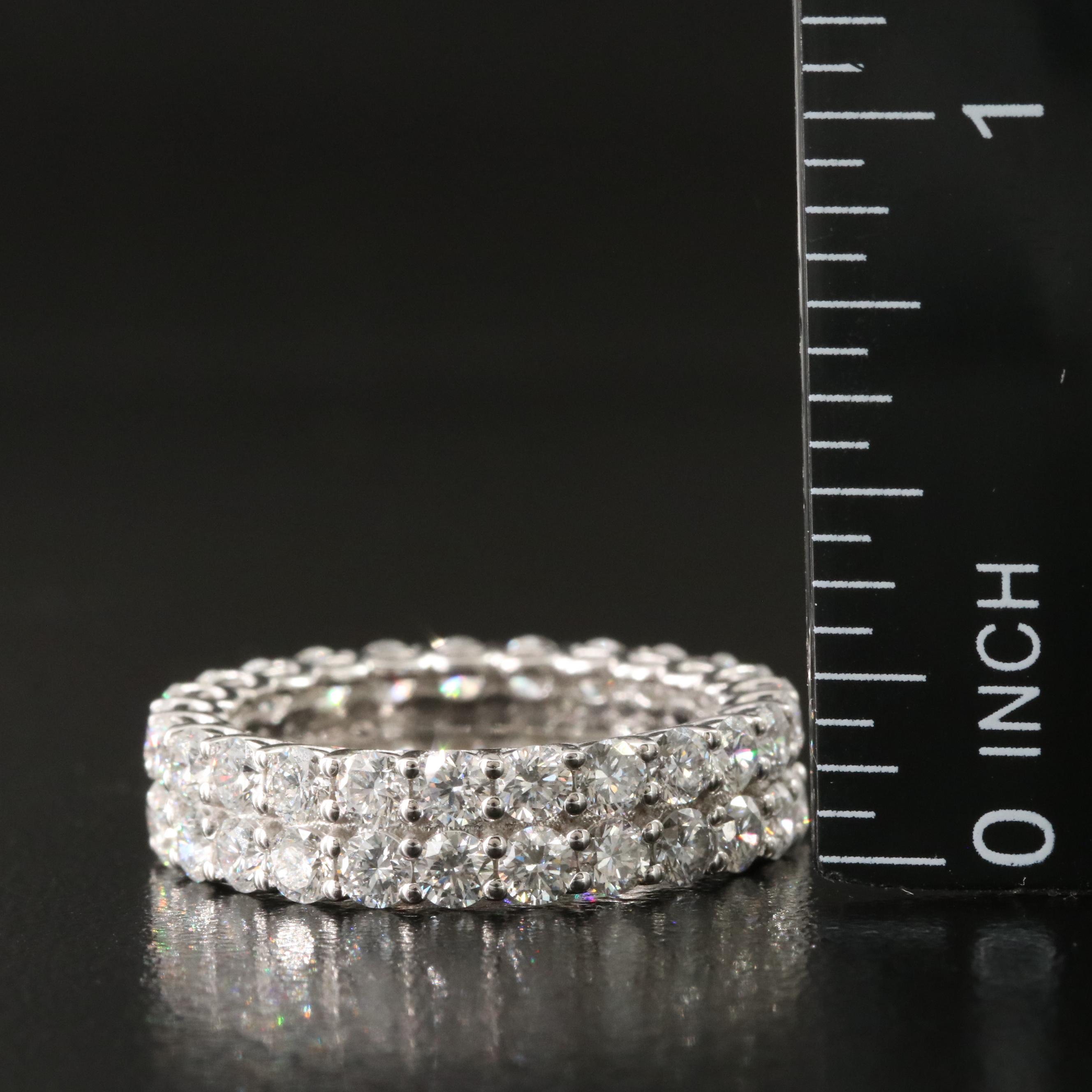 14K 3.68 CTW Lab Grown Diamond Eternity Ring with IGI Report