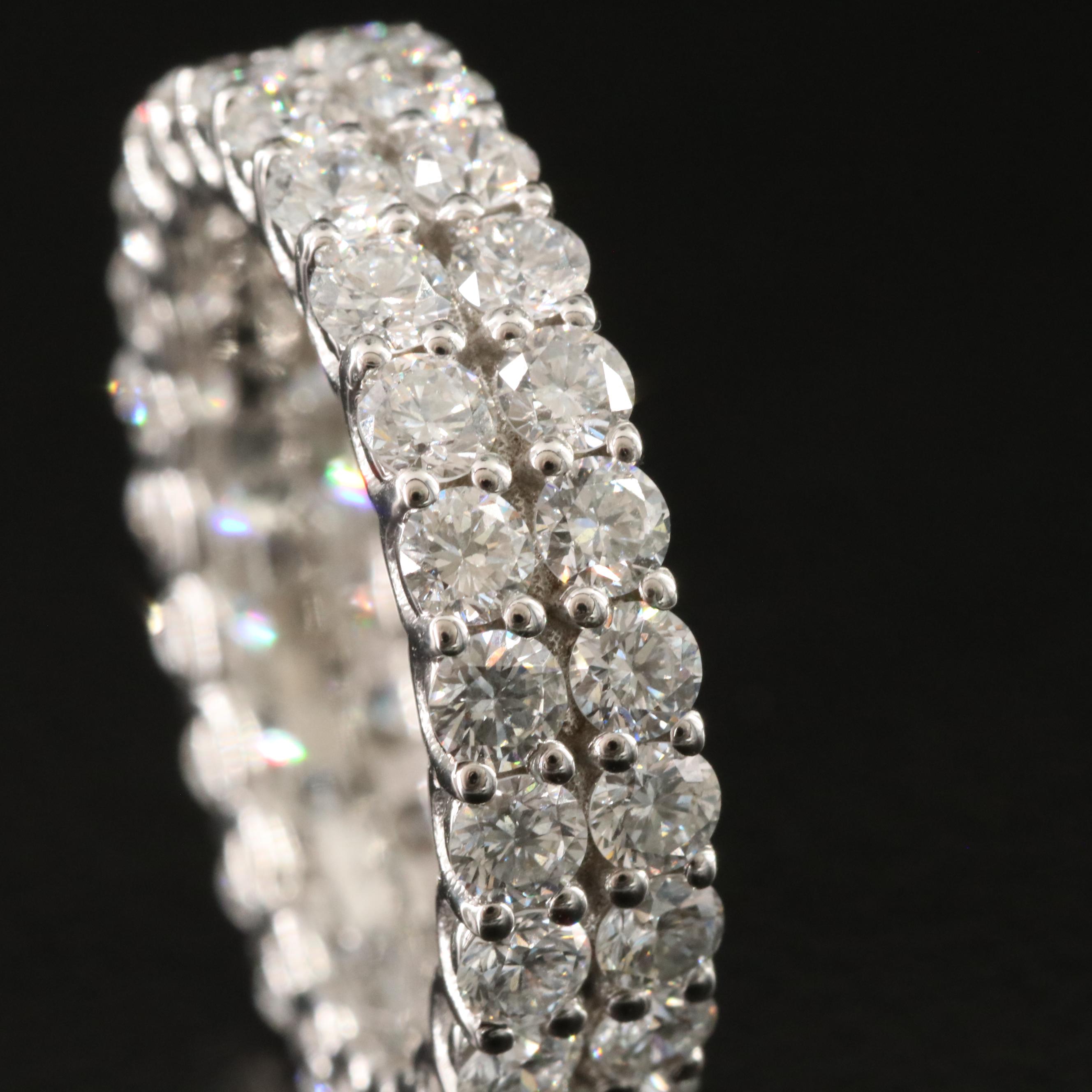 14K 3.68 CTW Lab Grown Diamond Eternity Ring with IGI Report