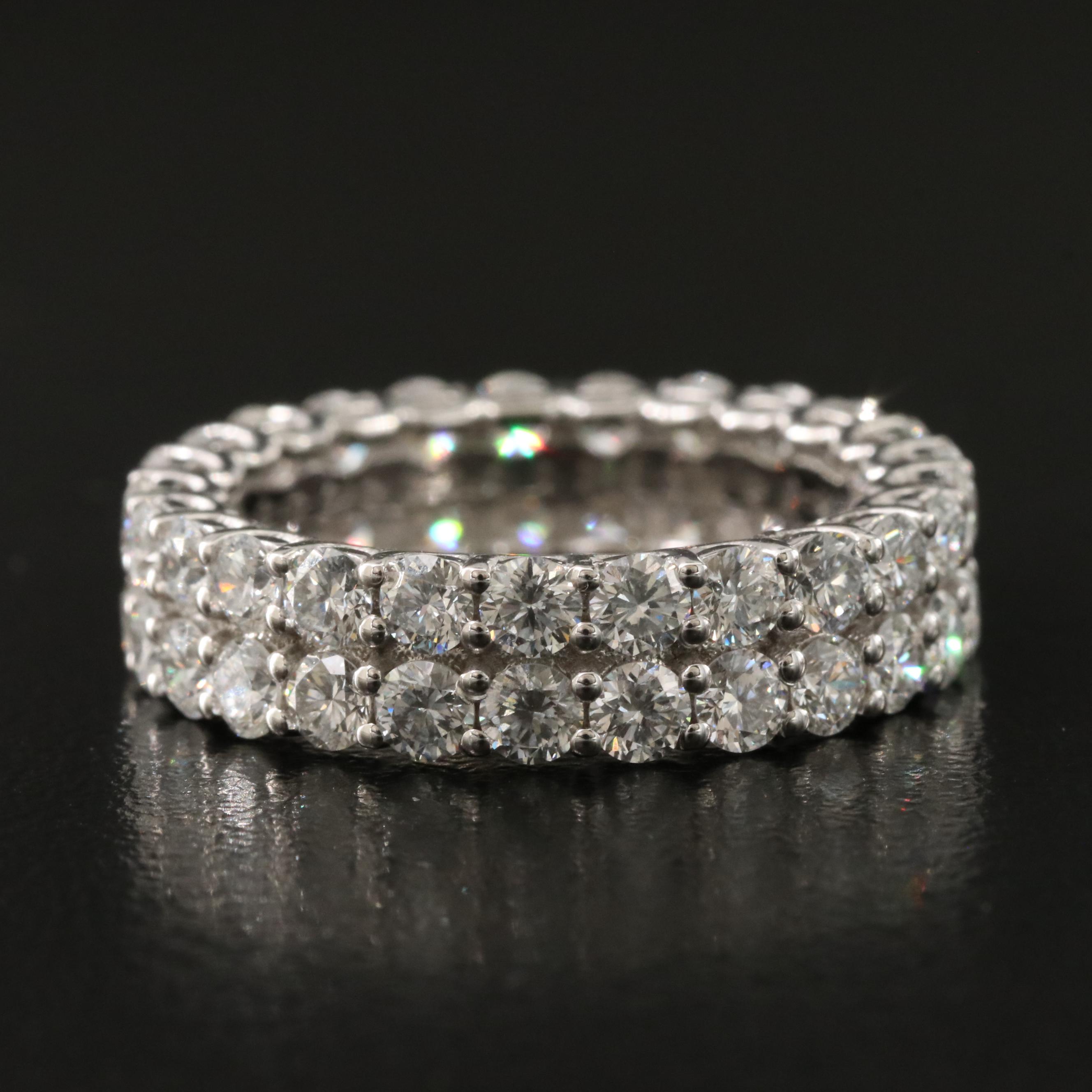 14K 3.68 CTW Lab Grown Diamond Eternity Ring with IGI Report
