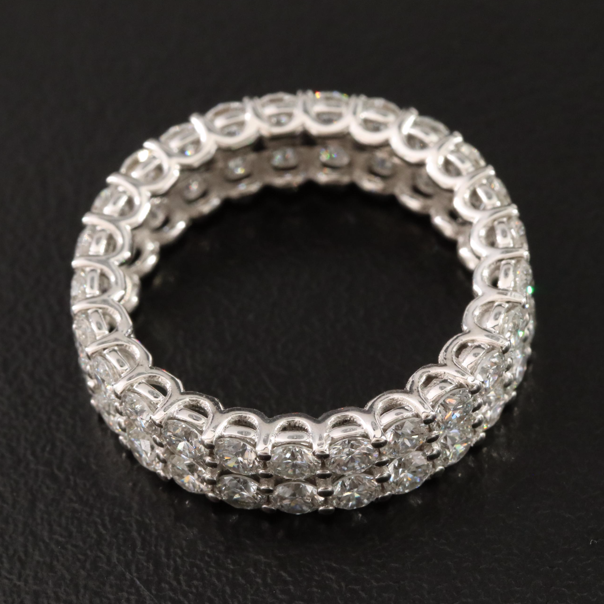 14K 3.68 CTW Lab Grown Diamond Eternity Ring with IGI Report