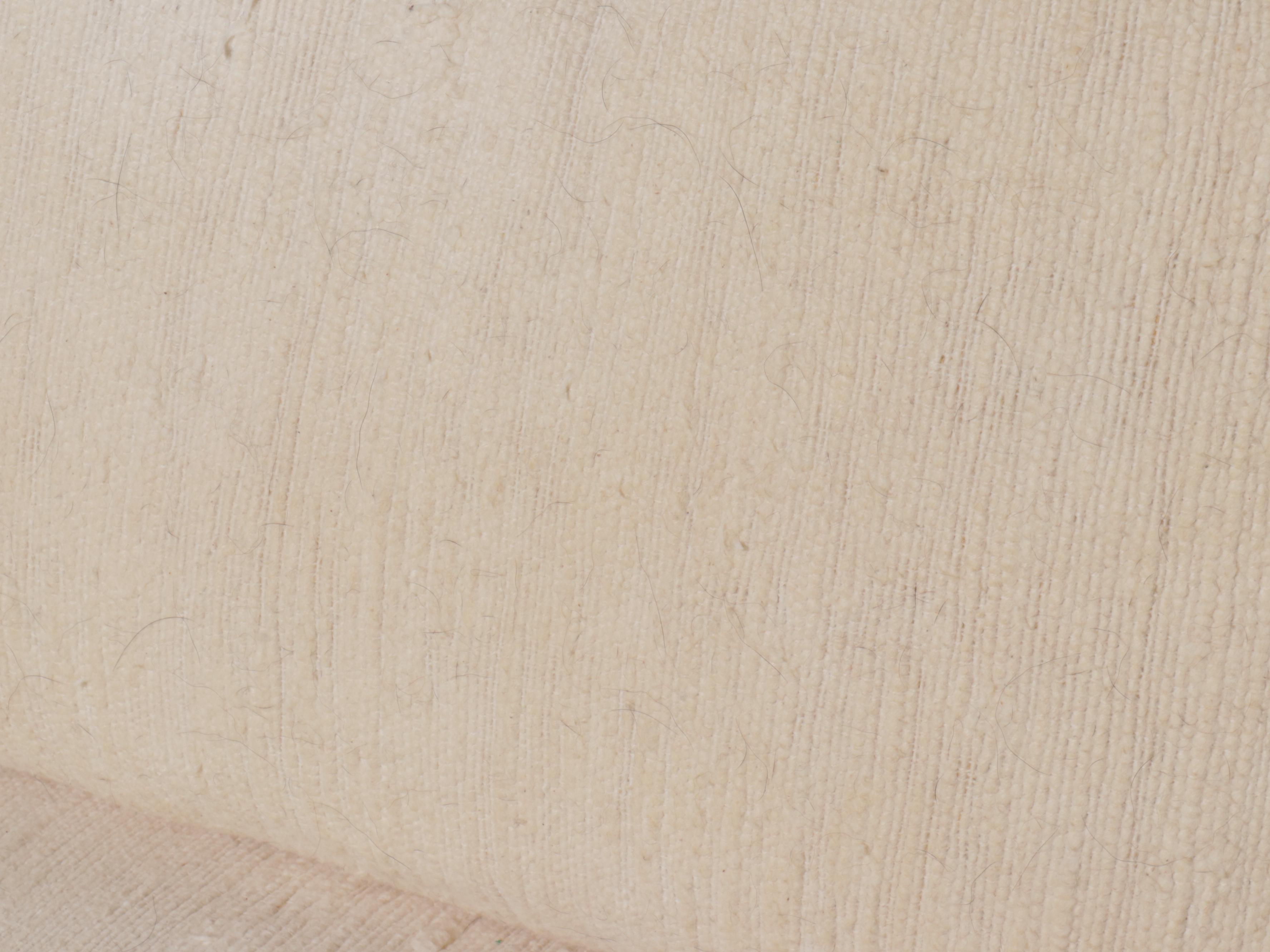 Rattan and Chenille Upholstered Sofa