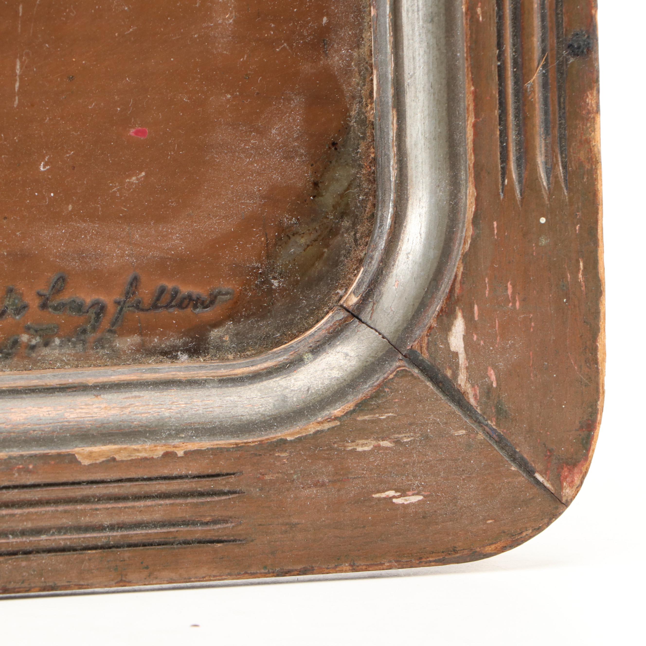 Harry W. Longfellow Chased Metal Relief of Giraffe Family