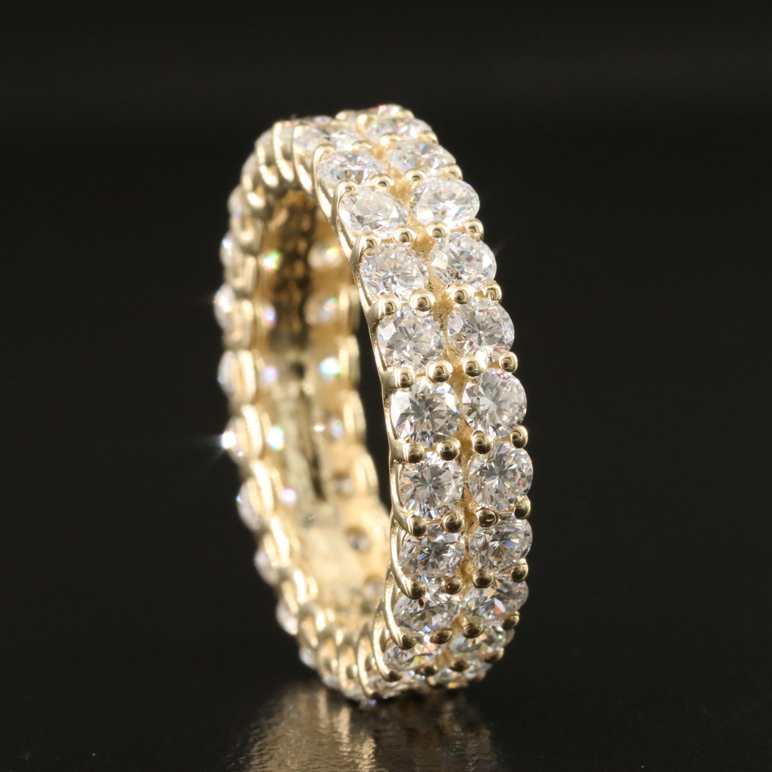 14K 3.66 CTW Lab Grown Diamond Eternity Ring with IGI Report