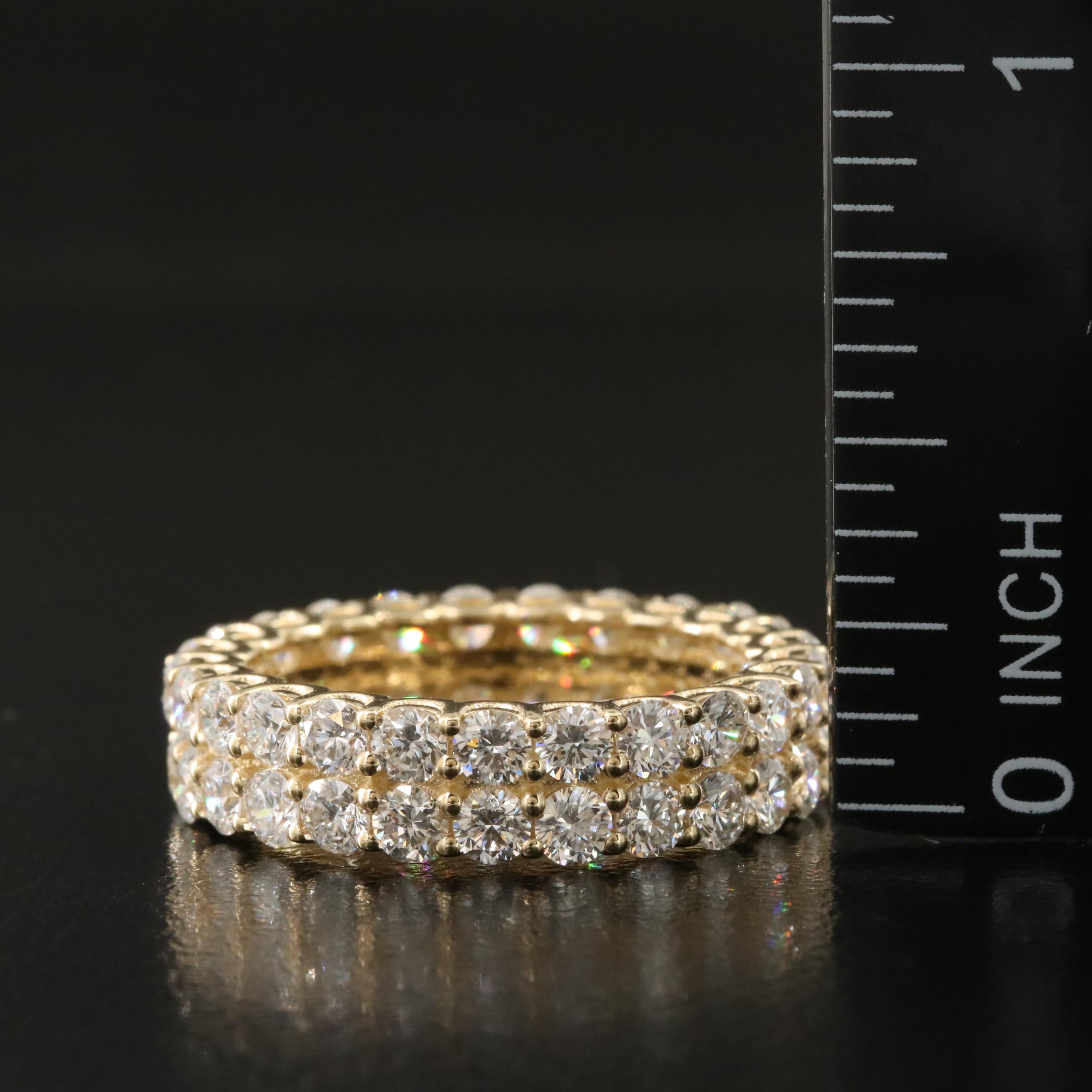 14K 3.66 CTW Lab Grown Diamond Eternity Ring with IGI Report
