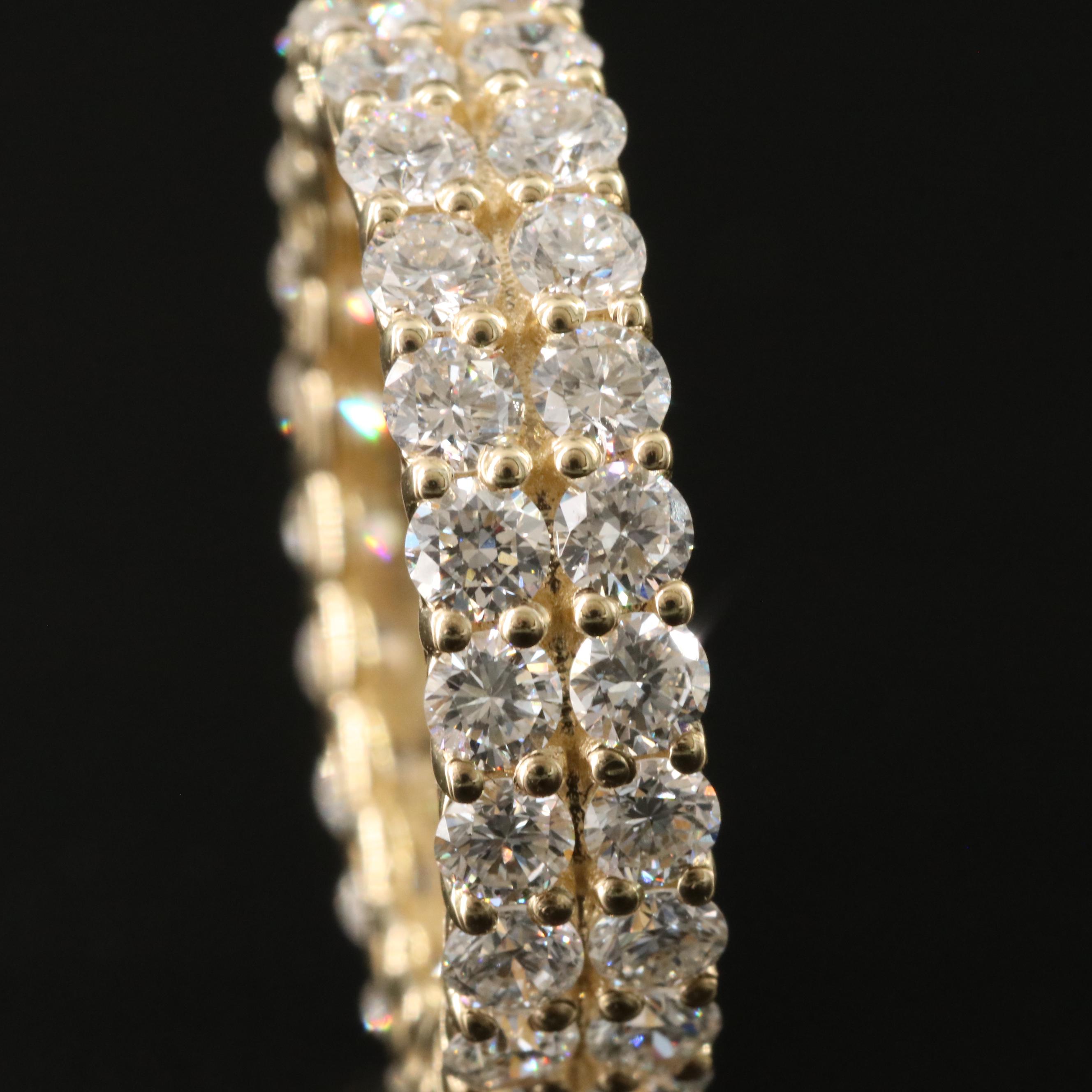 14K 3.66 CTW Lab Grown Diamond Eternity Ring with IGI Report