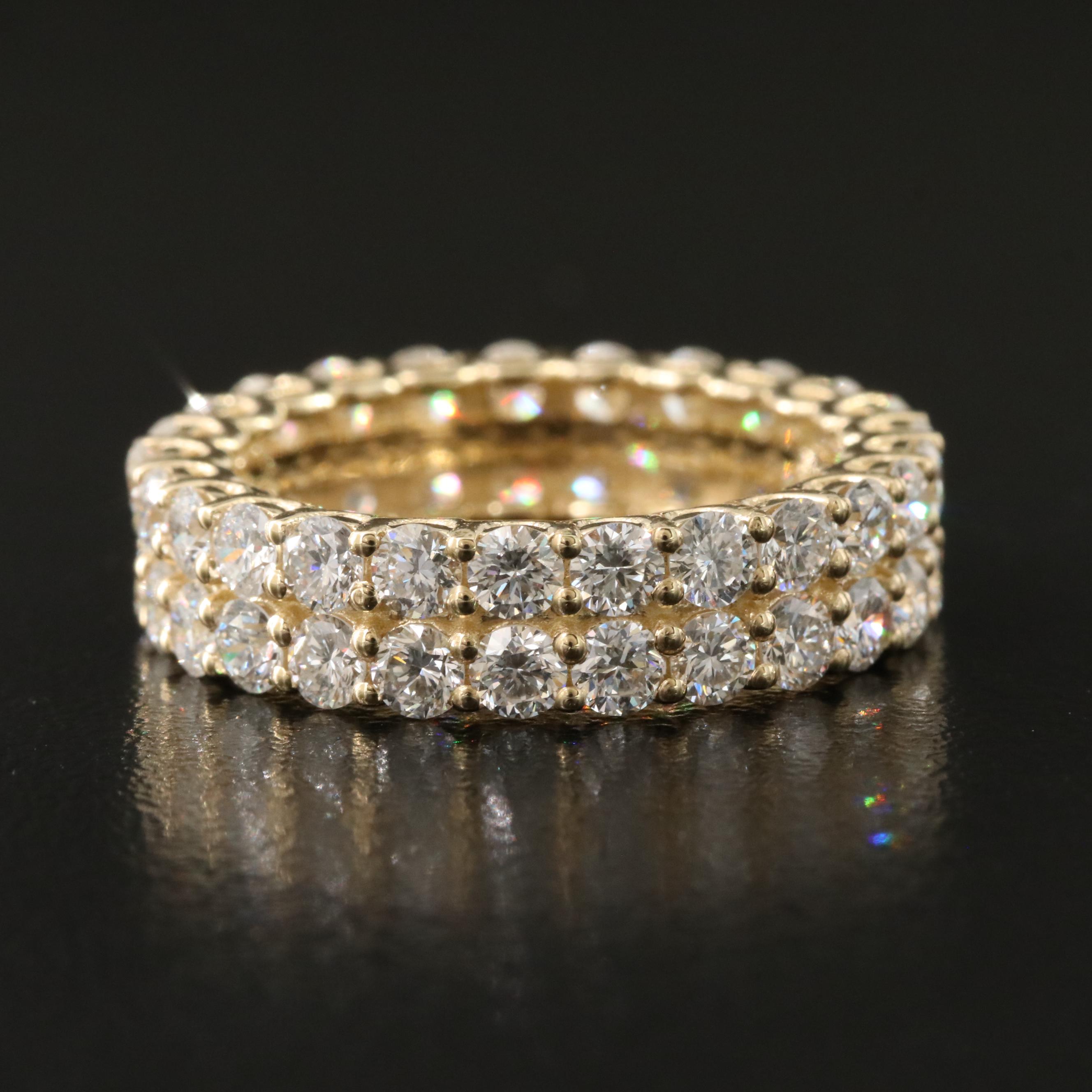 14K 3.66 CTW Lab Grown Diamond Eternity Ring with IGI Report