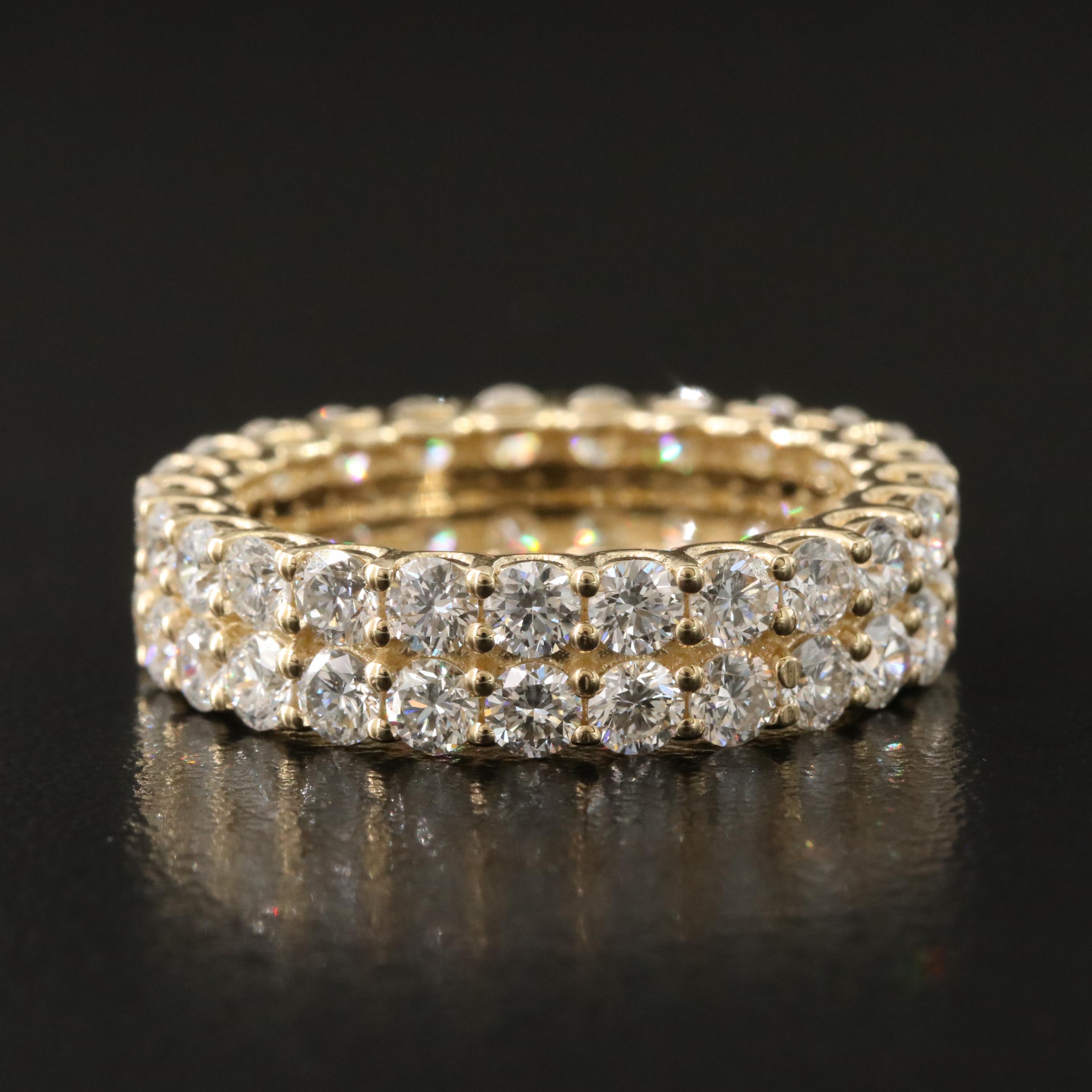 14K 3.66 CTW Lab Grown Diamond Eternity Ring with IGI Report