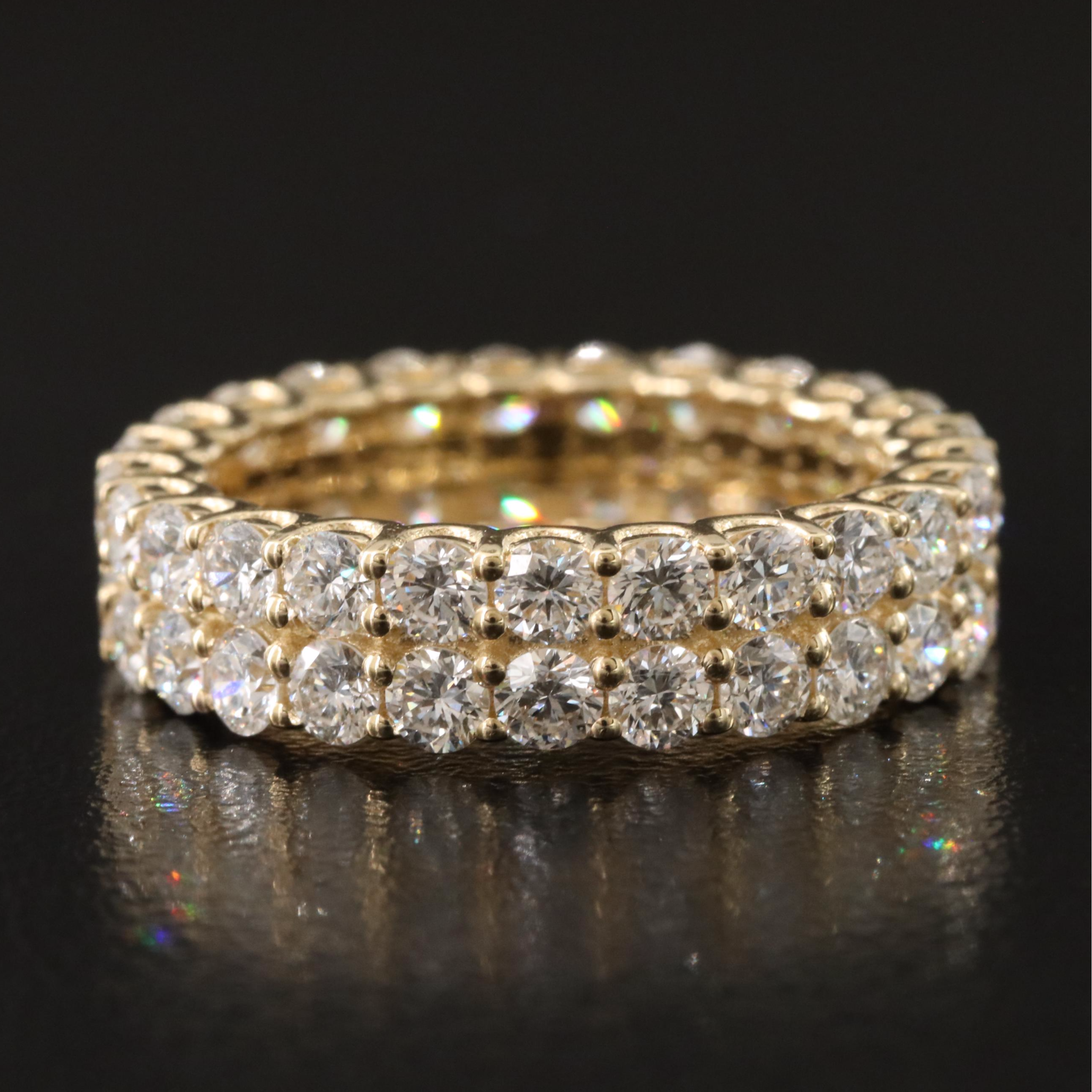 14K 3.66 CTW Lab Grown Diamond Eternity Ring with IGI Report