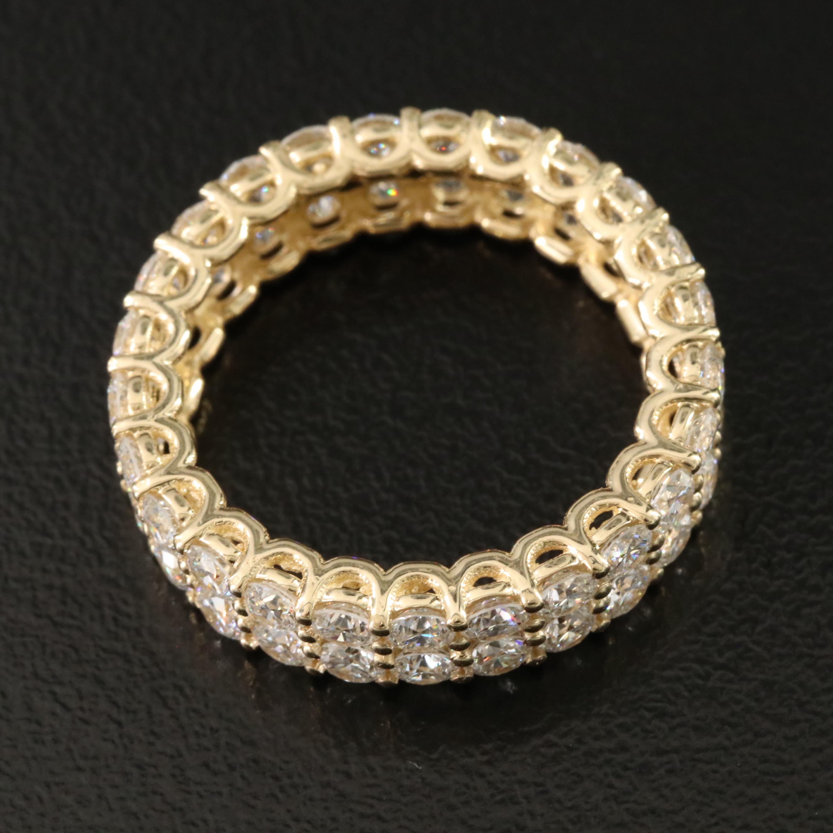 14K 3.66 CTW Lab Grown Diamond Eternity Ring with IGI Report