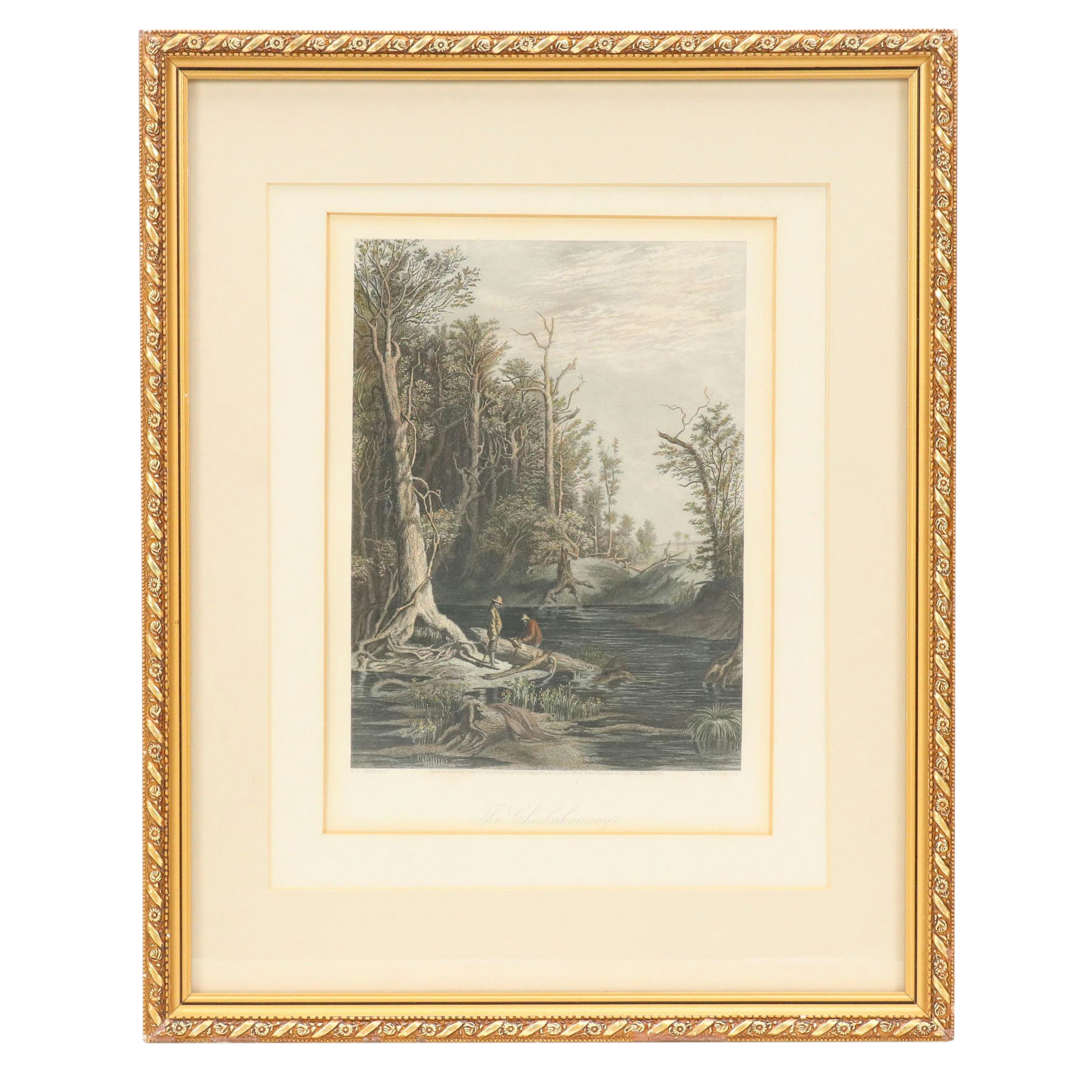 Hand-Colored Engraving After W.L. Sheppard "The Chickahominy," 1872