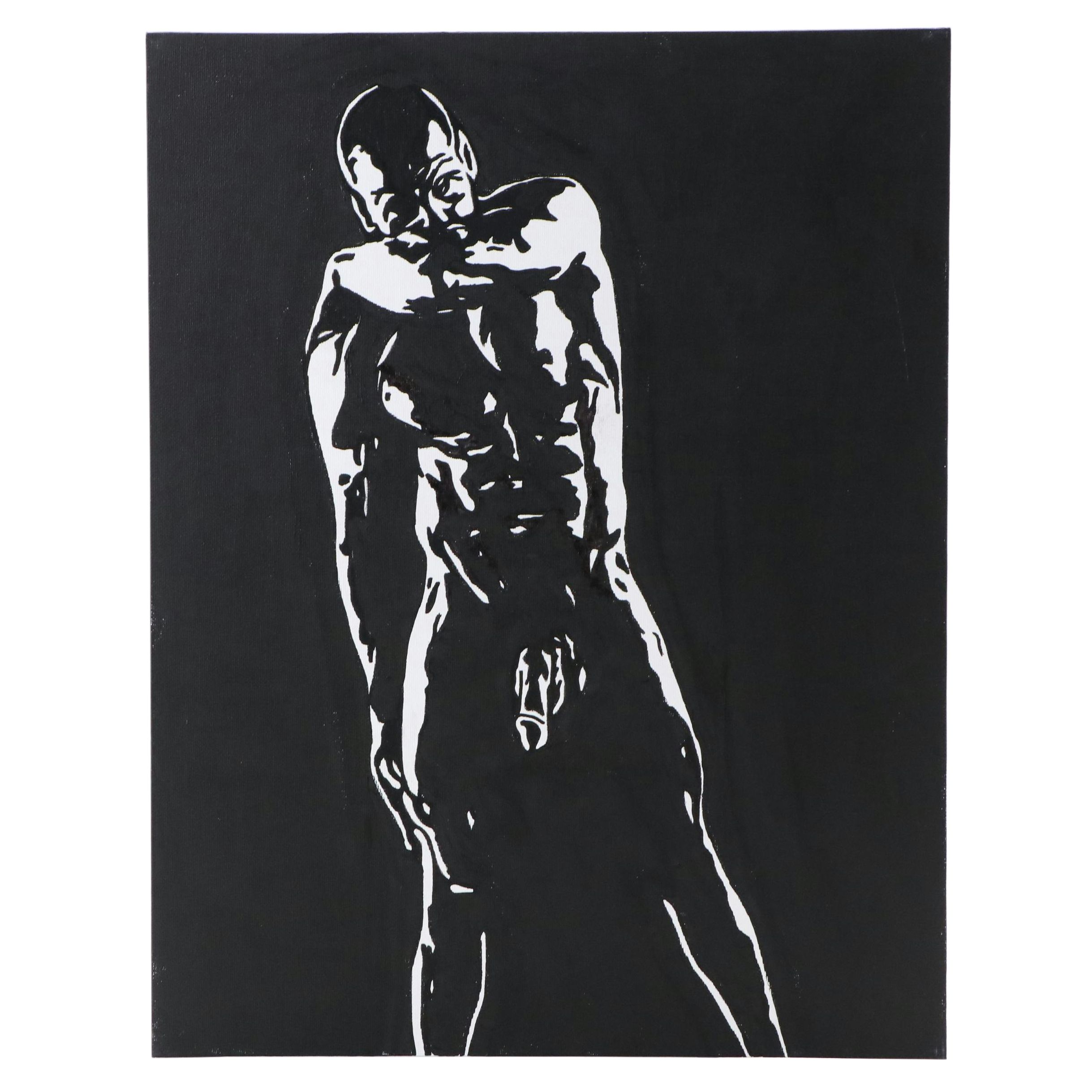 deSanto Stylized Figural Stylized Acrylic Painting, 2025