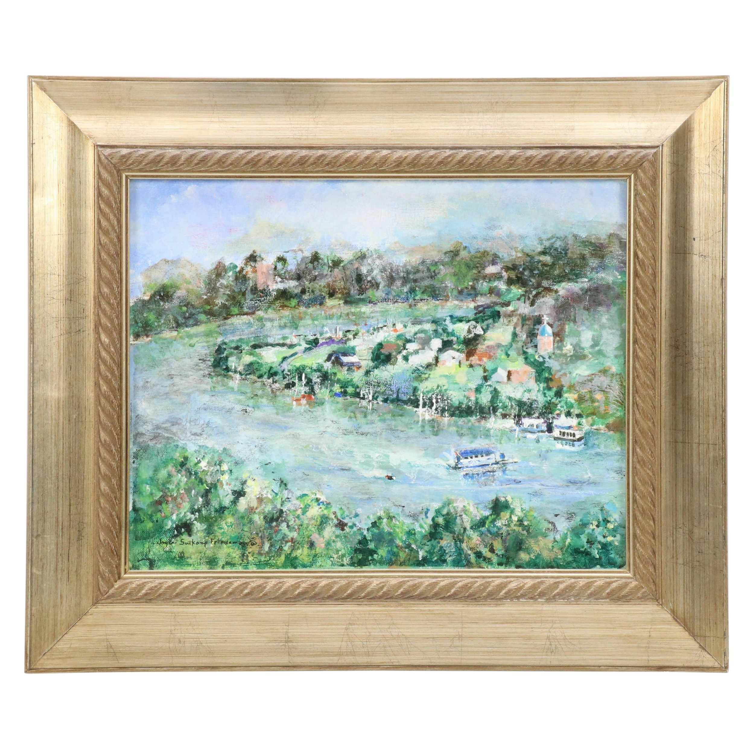 Joyce S. Friedeman Impressionist Style Oil Painting "View from Eden Park"