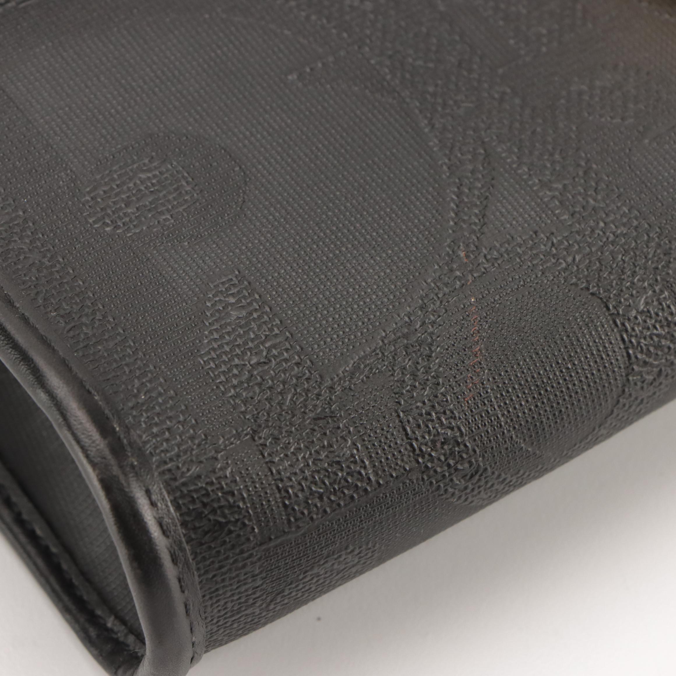 Christian Dior Front Flap Crossbody Bag in Black Monogram Trotter Coated Canvas