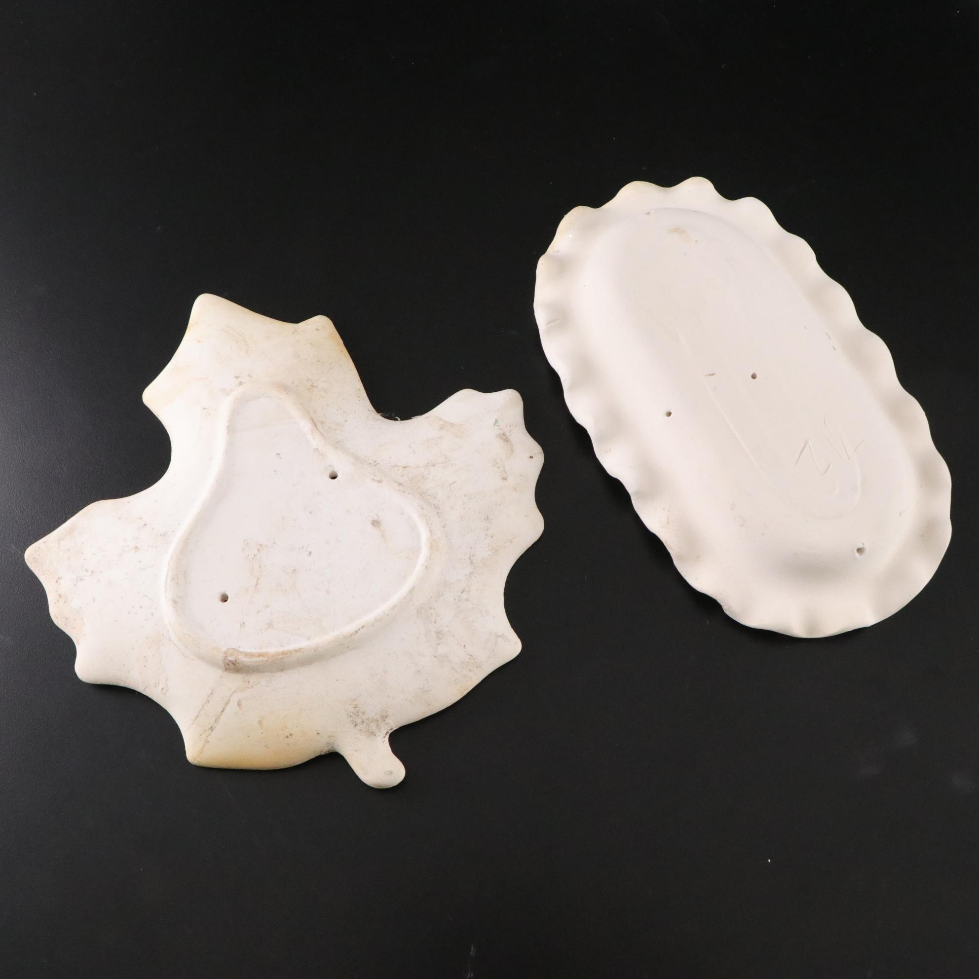 Plaster Molds, Leaf Dish & Wolf Statue